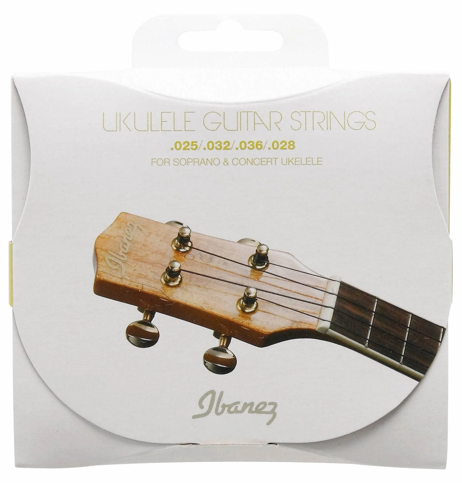 IBANEZ Zestaw strun na 4 struny sopranowe/koncertowe ukulele - .025/.032/.036/.028 czarny nylon (IUKS4)