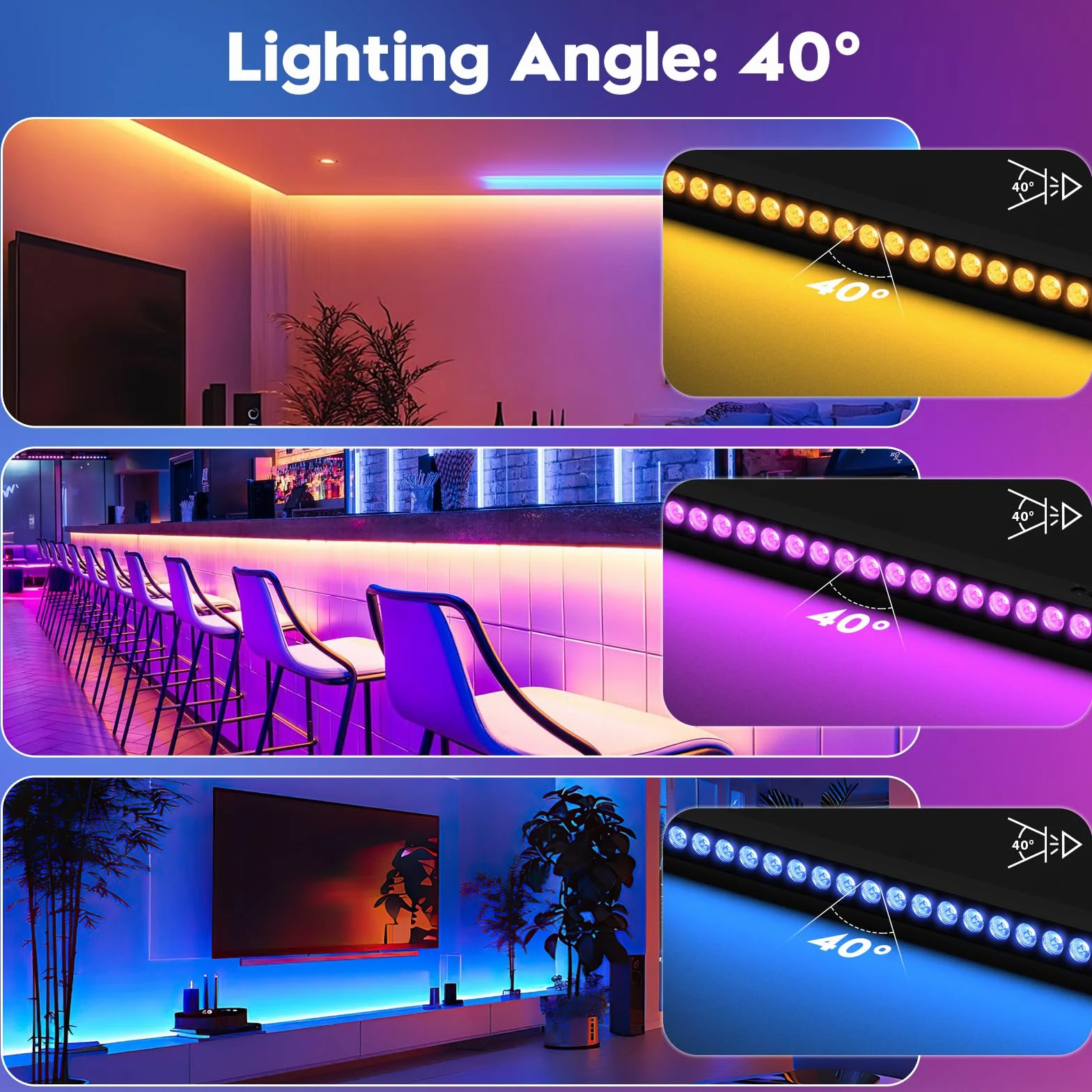 UKing LED Wall Wash oświetlenie imprezowe 24x3W RGB Bar Disco efekt świetlny z pilotem zdalnego sterowania i DMX512 sterowane muzyką stroboskopowe dla DJ i domowych party