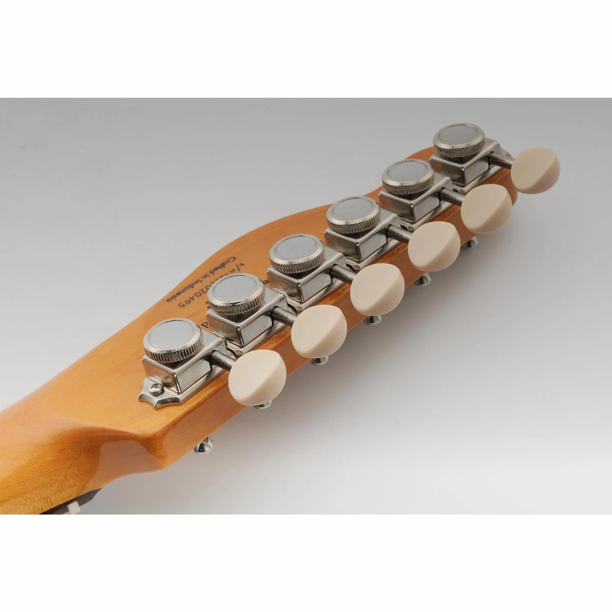 Musiclily Pro 6 w linii Vintage Tunery Blokujące Gitaryowe Klucze Blokowane Kołki do Strojenia do Gitary Elektrycznej Fender Squier Classic Vibe Strat Tele, Nikiel Owalny Plastik Główki
