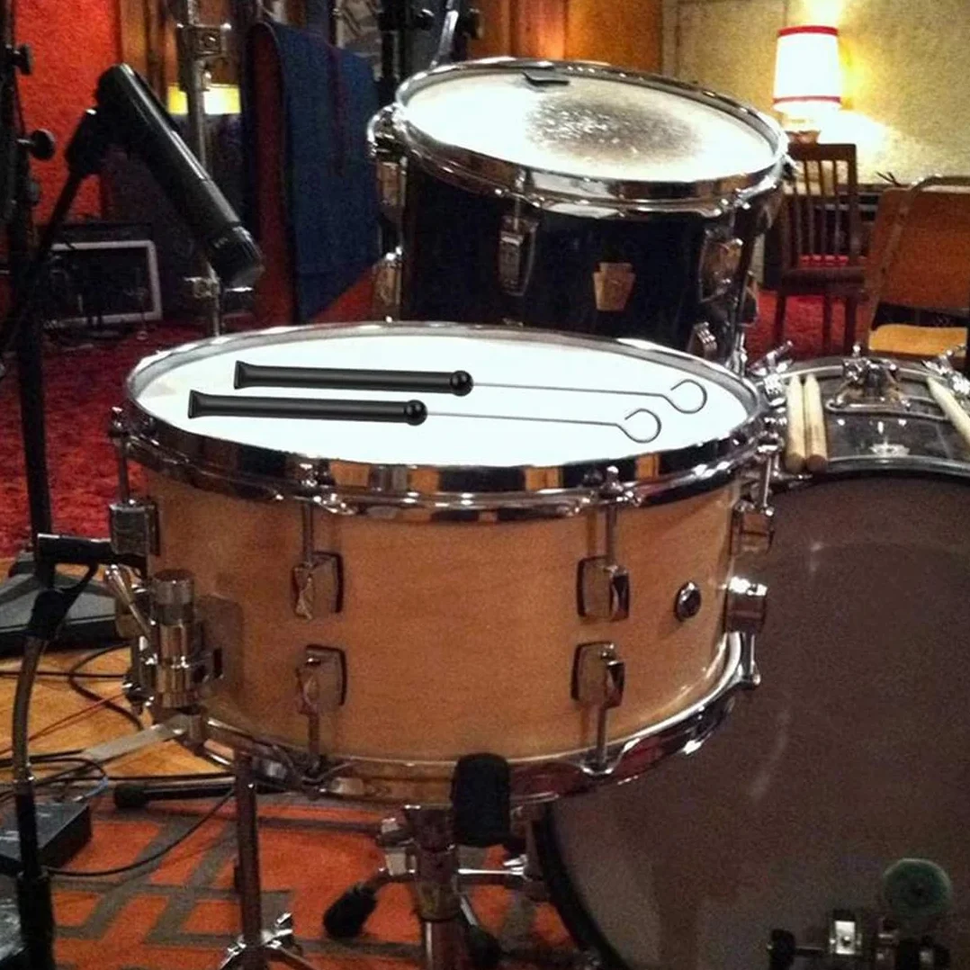 1 para SJBAUTYO Drum Brushes, wysuwane, miotły jazzowe ze szczotek drucianych do perkusji, pałeczek bębnowych, szczotek bębnowych, krzaków, chowane.