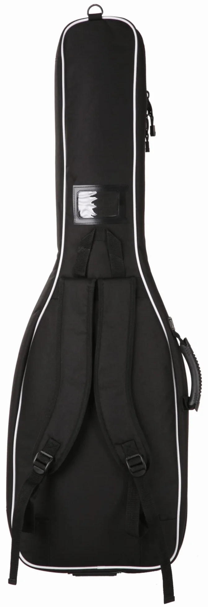 ROCKTILE Torba na gitarę elektryczną (Gigbag na gitarę elektryczną, wyściełana z zestawem plecakowym, duża kieszeń zewnętrzna), czarna