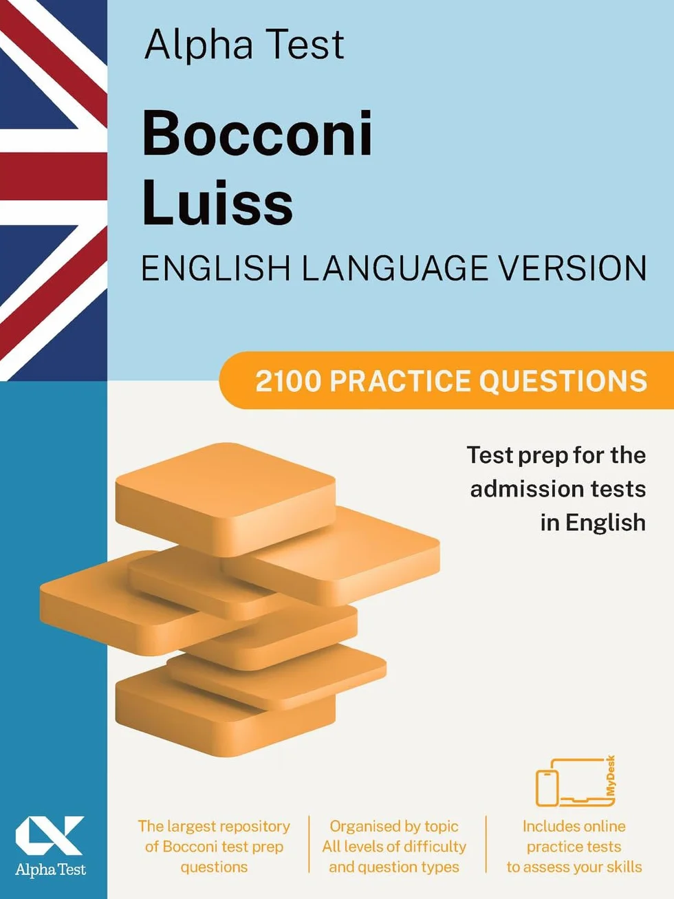 Alpha Test Bocconi Luiss English version 2026-2027. 2100 practice questions. Test prep for the admission tests in English. With online simulator