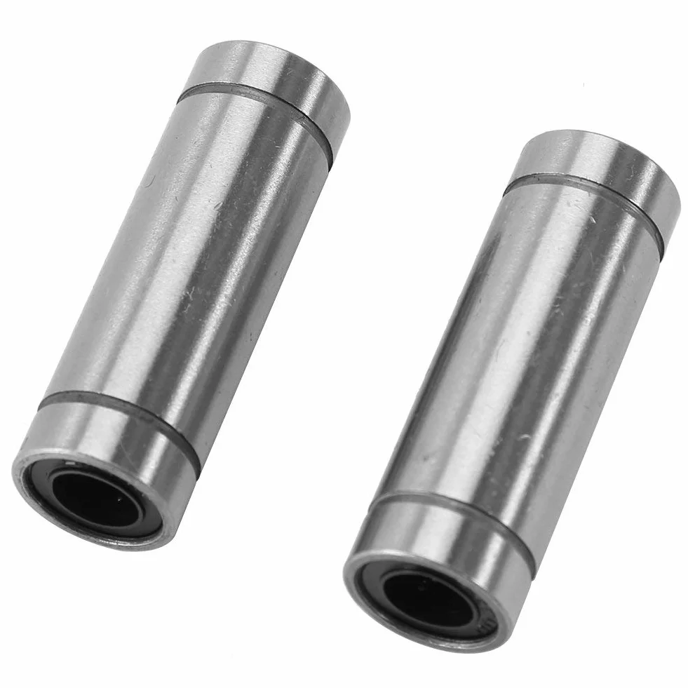 Łożyska liniowe, 6 szt. LM8LUU długie liniowe łożyska kulkowe, średnica wewnętrzna 8 mm, średnica zewnętrzna 15 mm, długość 45 mm, do drukarki 3D pręta 8 mm, części CNC i maszyny do grawerowania