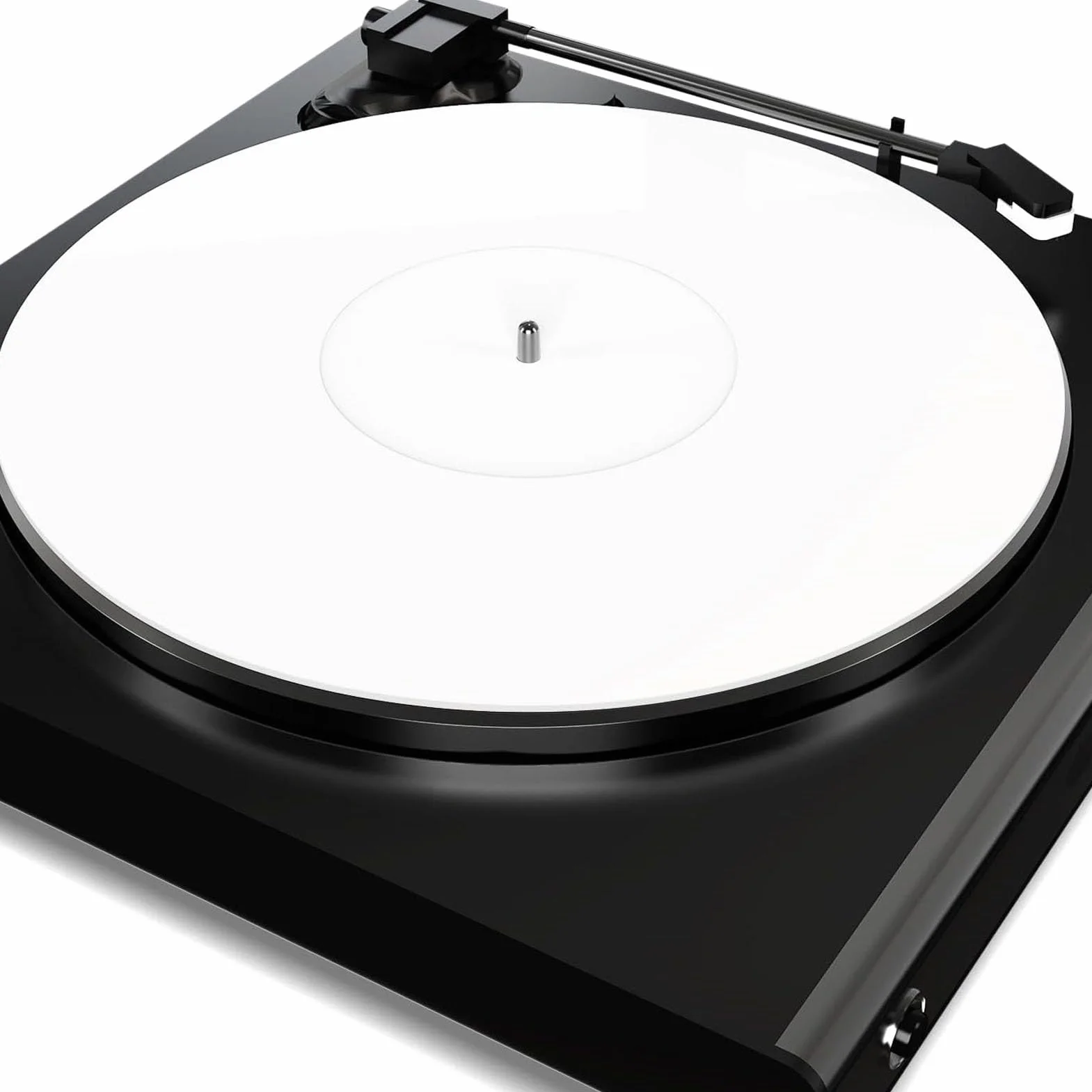 Akrylowa Mata Pod Gramofon, Wymienna Akrylowa Mata Antypoślizgowa do Gramofonu 12 Cali, Antystatyczna Mata Antystatyczna, Uniwersalna Mata Antypoślizgowa Pod Gramofon (WHITE)
