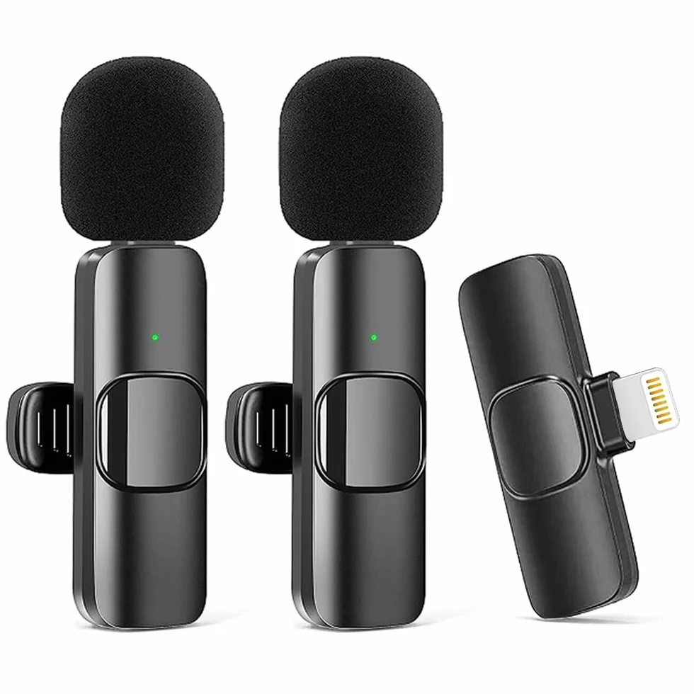 Kinizuxi Bezprzewodowy mikrofon Lavalier do iPhone'a iPad, Plug-Play Bezprzewodowy mikrofon do nagrywania wideo TikTok YouTube, mini mikrofon bezprzewodowy bez aplikacji i Bluetooth
