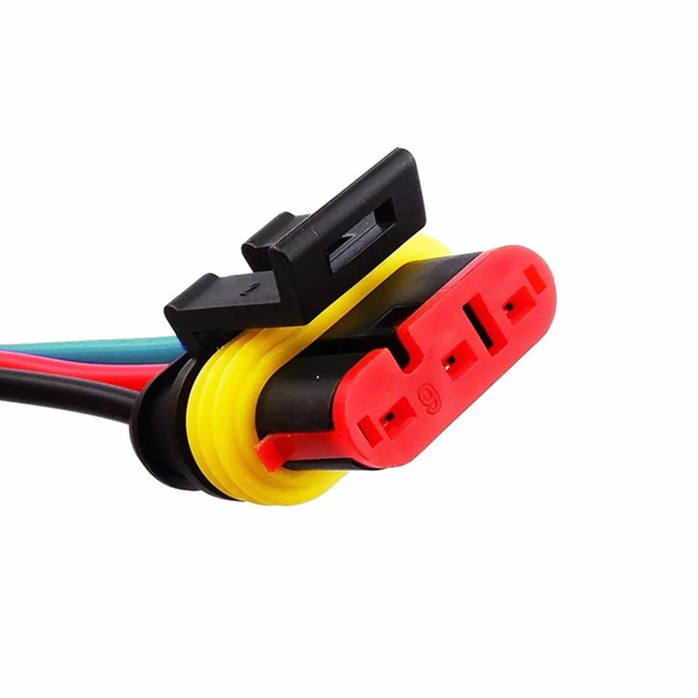 4 Zestaw 3 Pin Wodoodporny Złącze Elektryczny Samochodu, Uszczelniony Wodoodporny Elektryczny Złącze Wtyczka Gniazdo Zestaw z 16 AWG Wstępnie Okablowany, do Samochód Ciężarówka Łódź