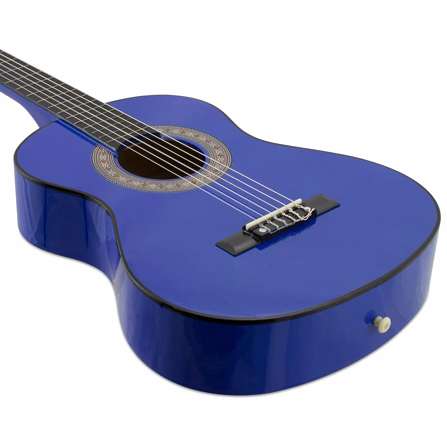 TIGER CLG4-LH-BL dla leworęcznych rozmiar 3/4 dla dzieci klasyczny zestaw gitarowy - pakiet gitarowy z torbą, zapasowymi strunami, paskiem i kostką, idealny dla dzieci w wieku 9-11 lat - niebieski