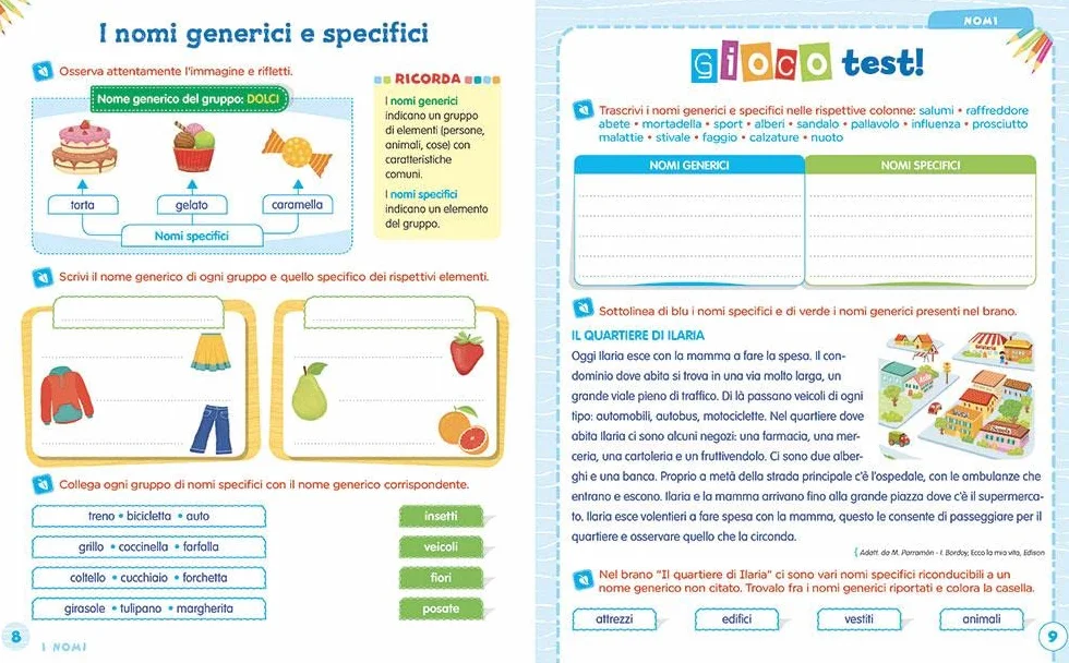 Imparo i nomi e gli articoli. Tante attività e giochi per non sbagliare più!