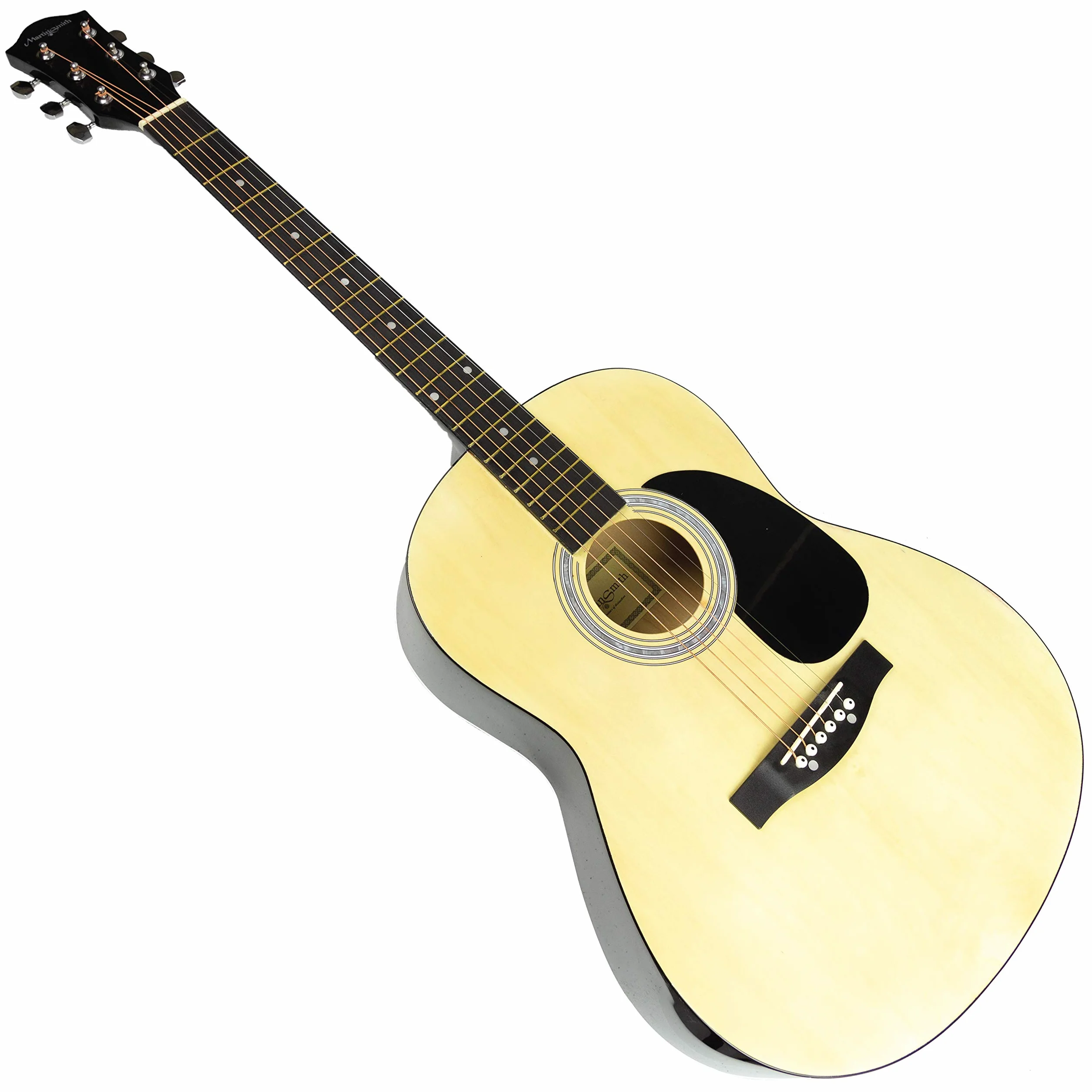 Martin Smith zestaw gitarowy akustyczny z pełnowymiarową gitarą akustyczną, statywem, tunerem, torbą, paskiem, plettrami i lekcjami