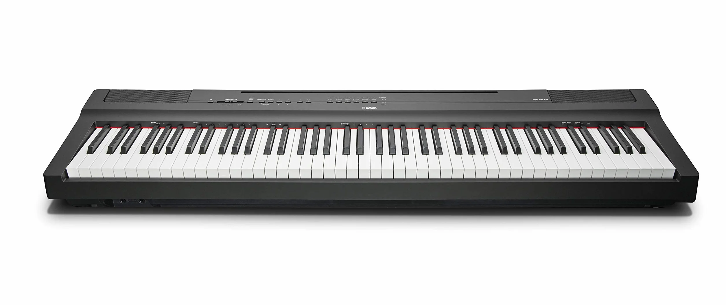 Yamaha P-125 przenośne pianino cyfrowe - smukłe, dynamiczne i mocne, dla hobbystów i początkujących, czarne
