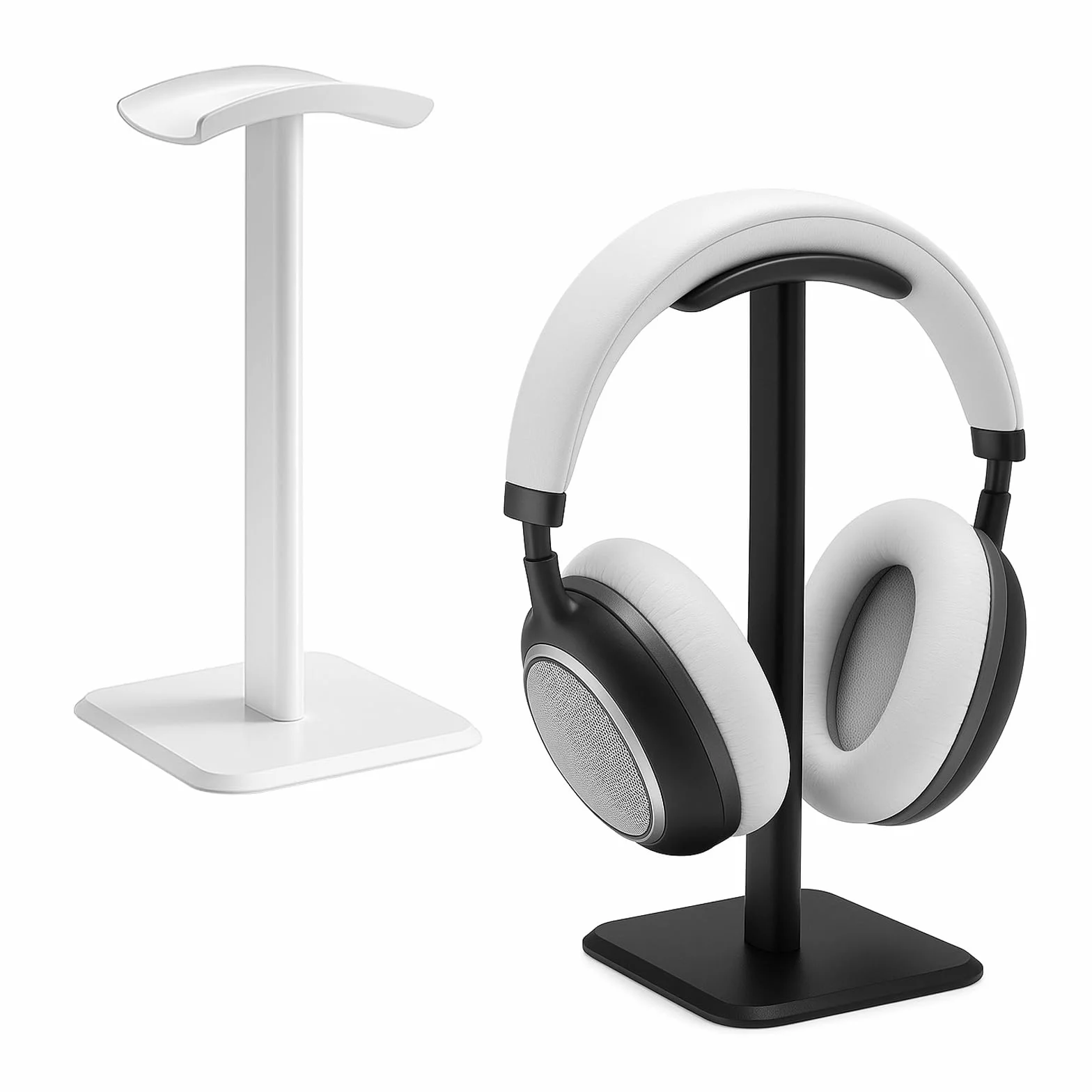 APOMOONS Uchwyt na słuchawki, stojak na słuchawki Bluetooth, uniwersalny, z obciążoną podstawą + rurką aluminiową, stabilny, dla słuchawek do gier i biura