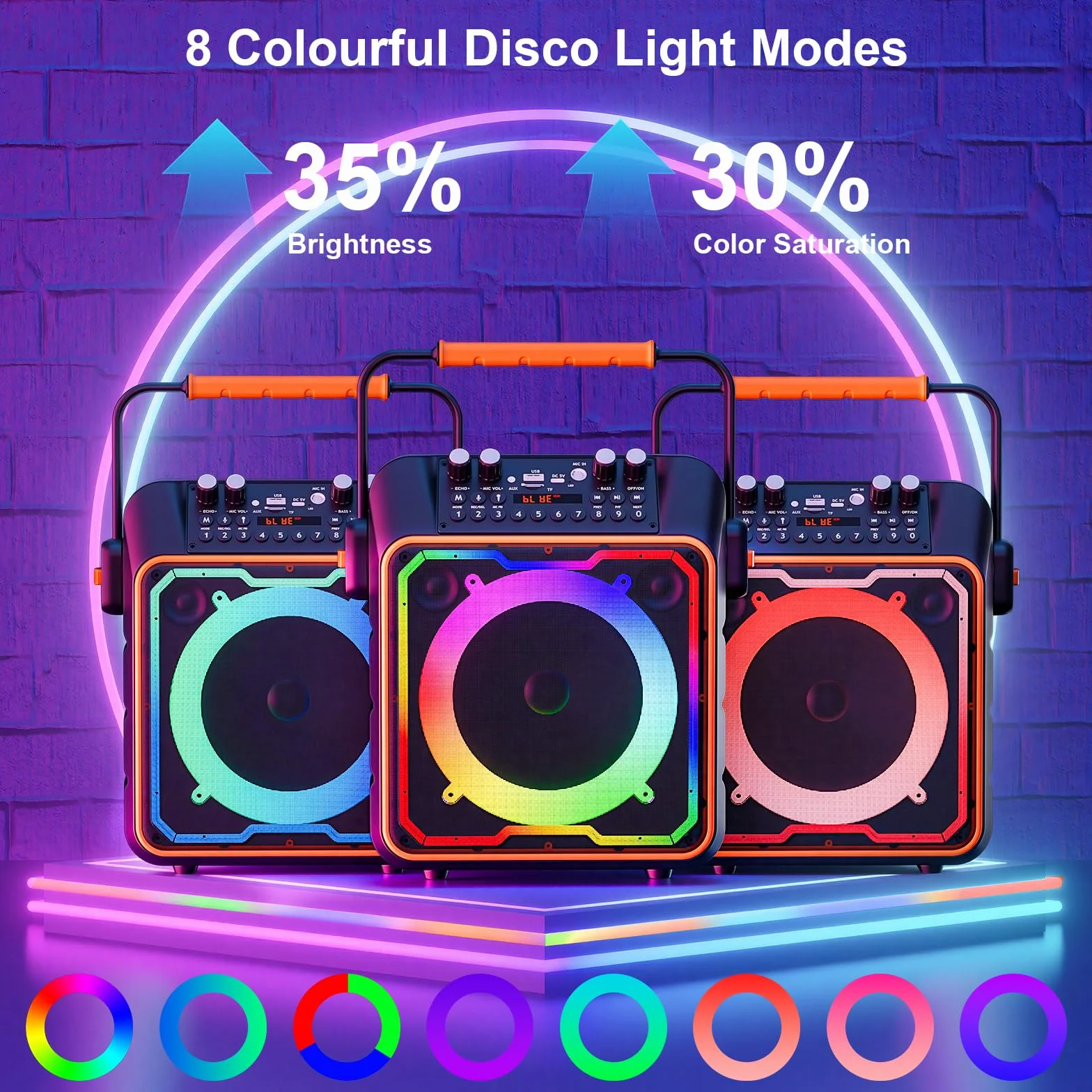 urządzenie do karaoke z 2 mikrofonami dla dorosłych i dzieci, Bluetooth głośnik z przedwzmacniaczem dla mikrofonów, przenośna instalacja do karaoke Bluetooth, box na imprezę do karaoke