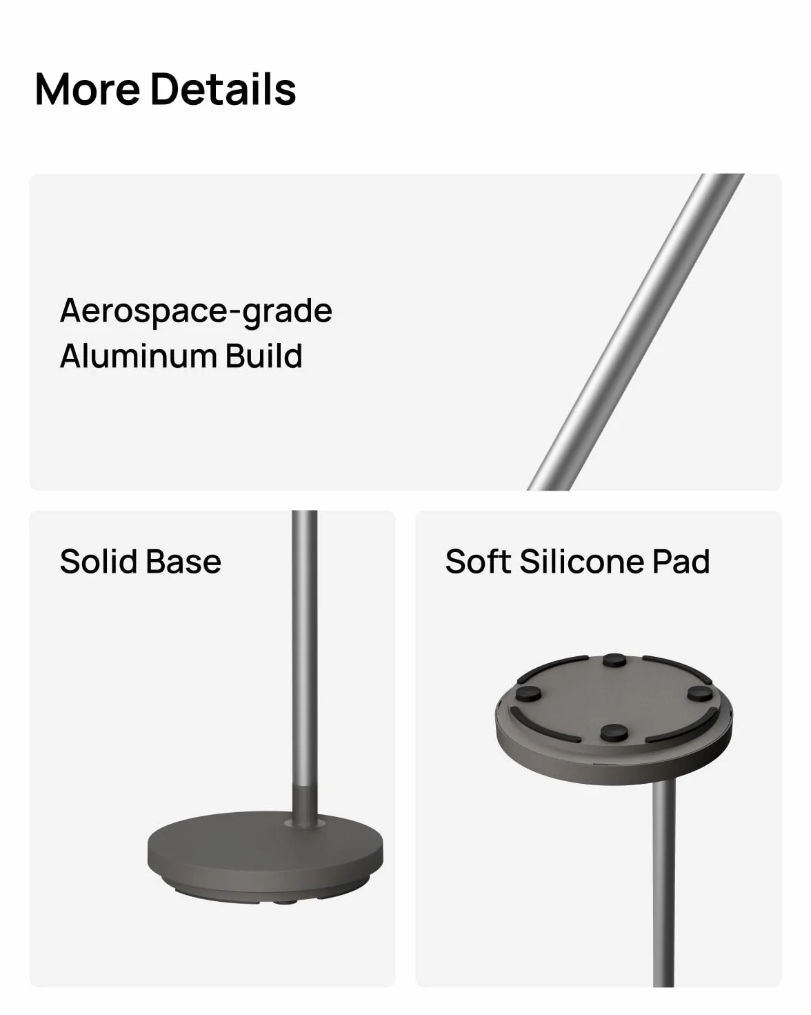 XGIMI Podstawa Ultra (Słoniowe szare) dla serii Horizon 20, aluminium jakości lotniczej i kosmicznej, ukryta kieszonka, maksymalne obciążenie: 10 kg