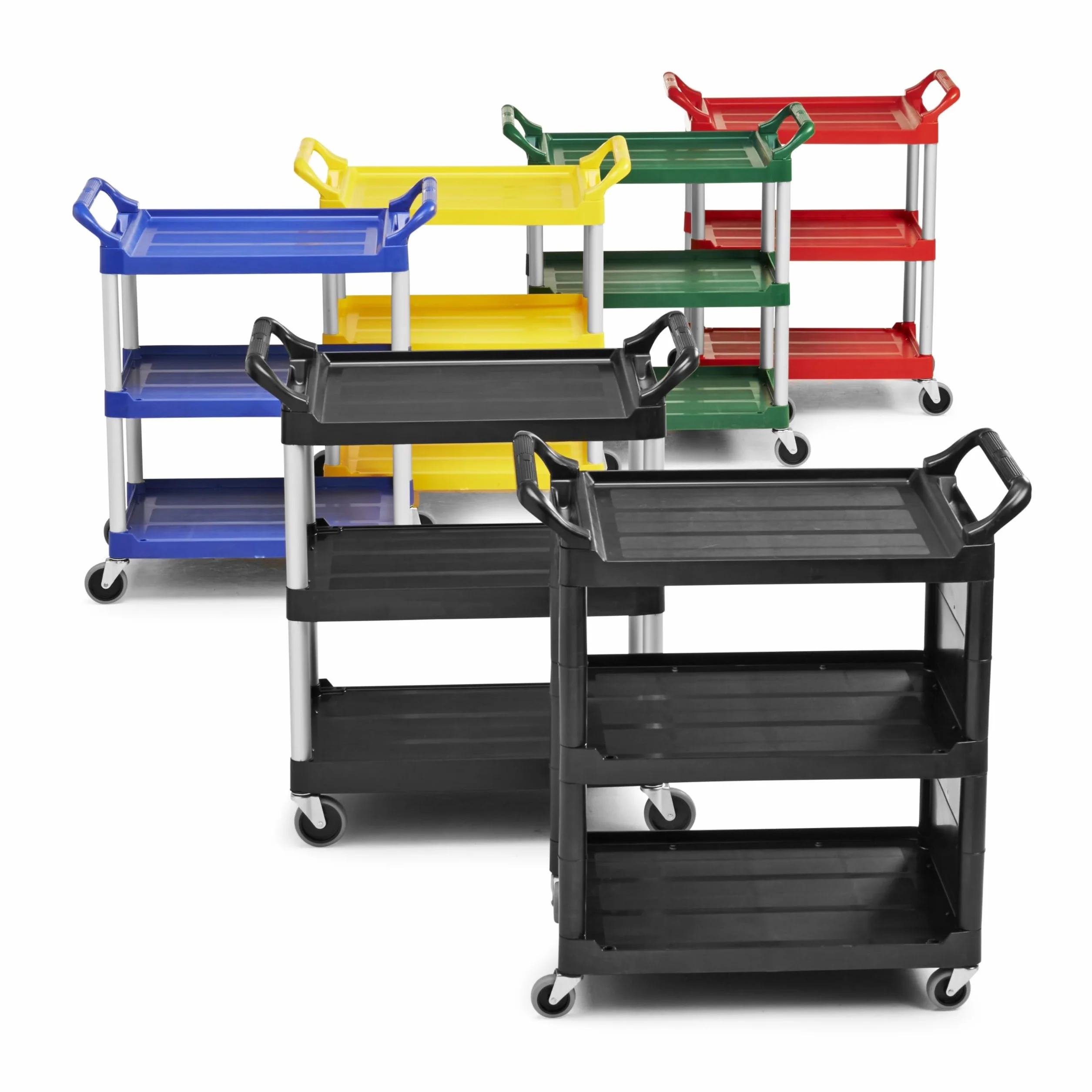 Rubbermaid Commercial Products, Rubbermaid Produkty Komercyjne Fg342488Bla Wózek Uzytkowy 3 Pólki Wózek Serwisowy, Czarny