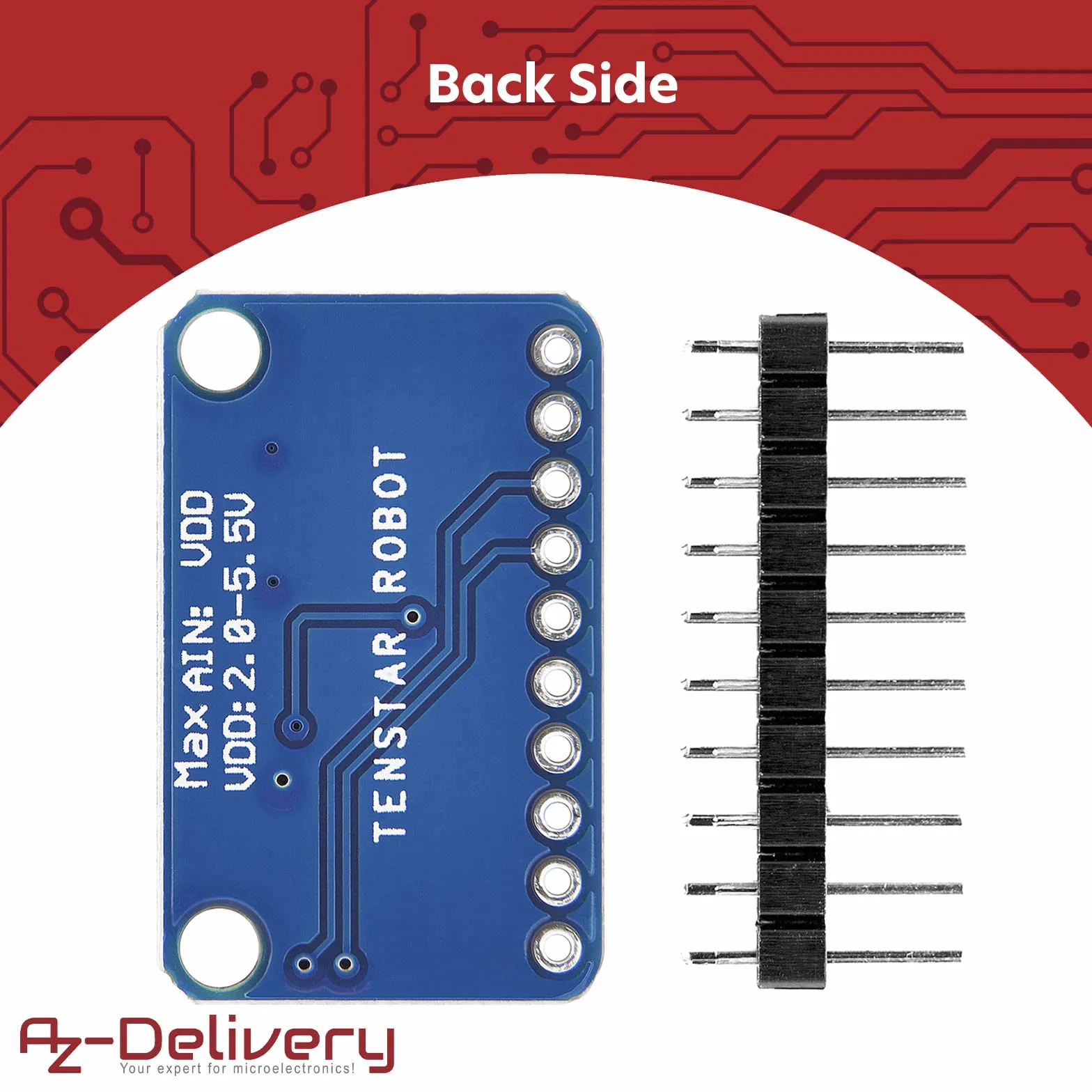 AZDelivery Compatible with ADS1115 ADC moduł 16bit 4 kanały kompatybilne z Arduino i Raspberry Pi z e-Book!