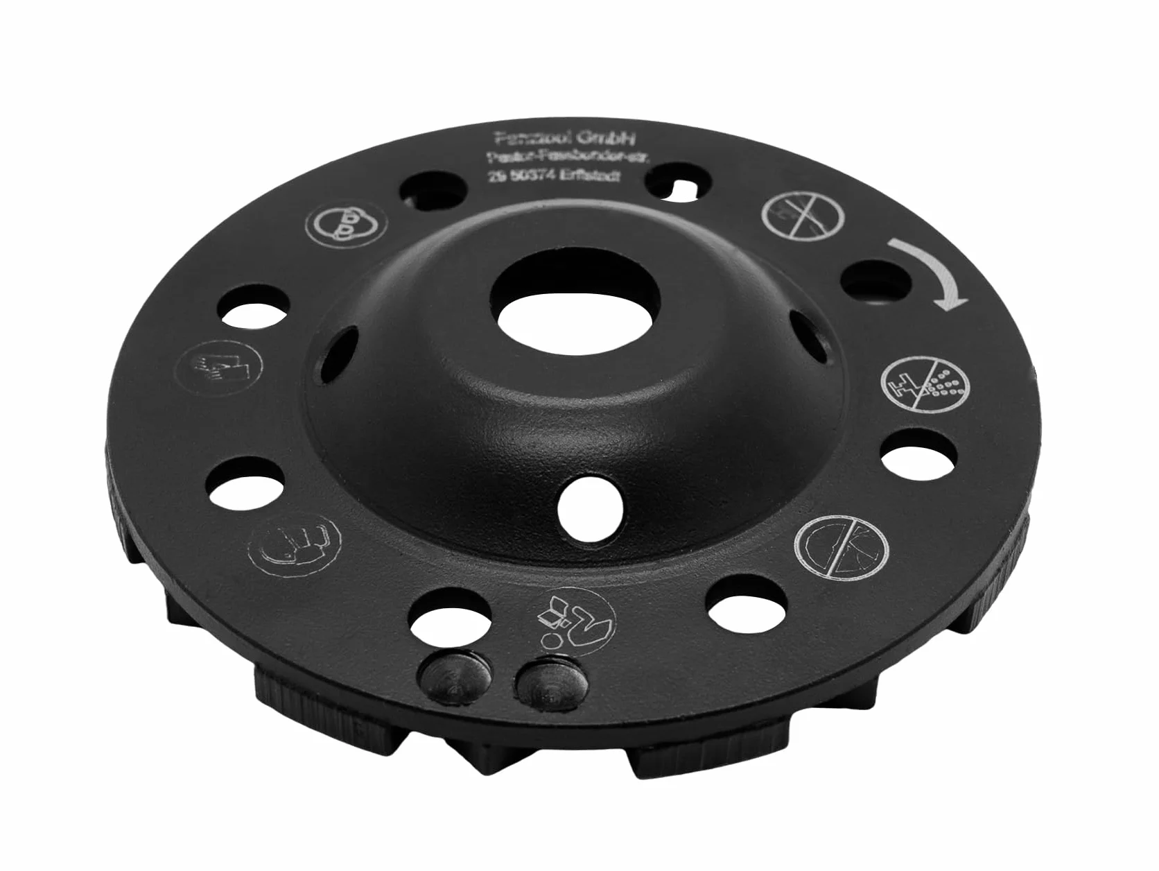FANZTOOL Premium Diamentowa Tarcza Garnkowa ścierna 125 mm x 22,2 mm do ściernych Materiałów Budowlanych, Jastrychu, Tynku, Asfaltu