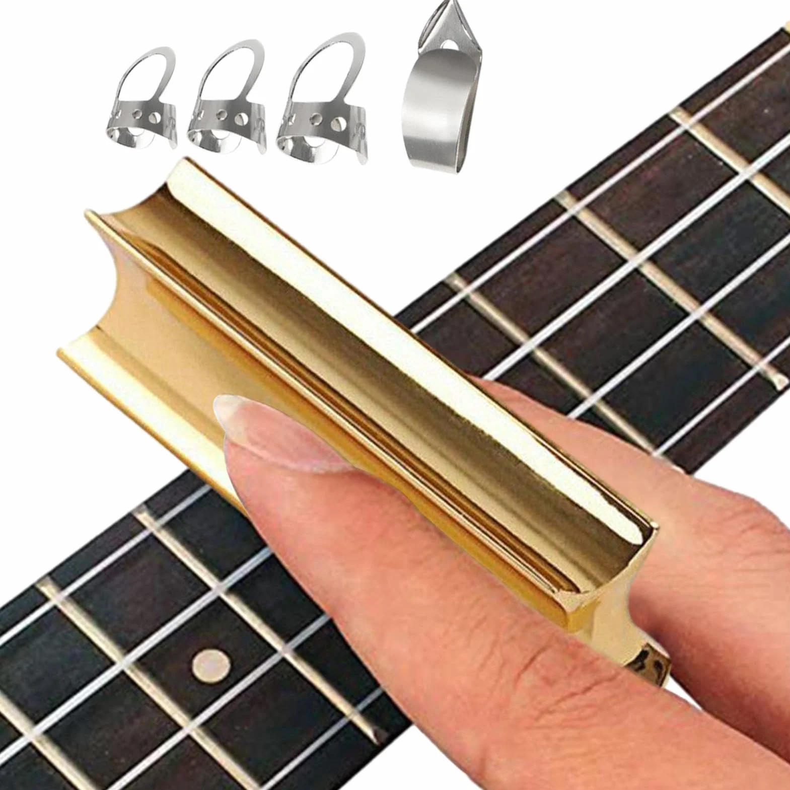 Gitara elektryczna Lap Steel Slide Guitar, Slajd do gitary Metal Steel Tone Bar dla Dobro, Prowadnica gitarowa ze stali nierdzewnej do gitary elektrycznej, gitary ze stali okrążeniowej,