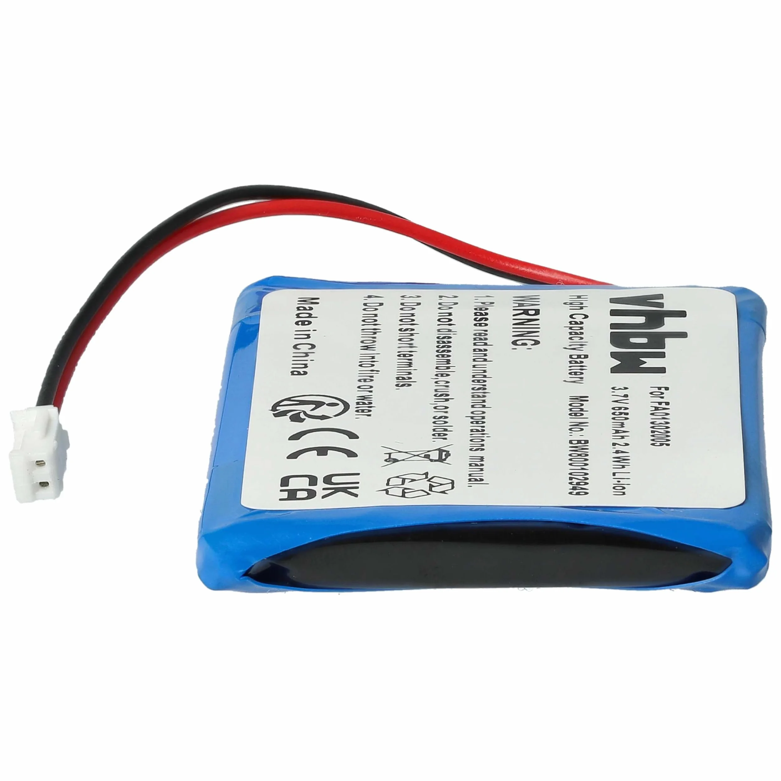vhbw Bateria kompatybilna z telefonem stacjonarnym Swyx D210, D215, D843 (650 mAh, 3,7 V, litowo-jonowa)