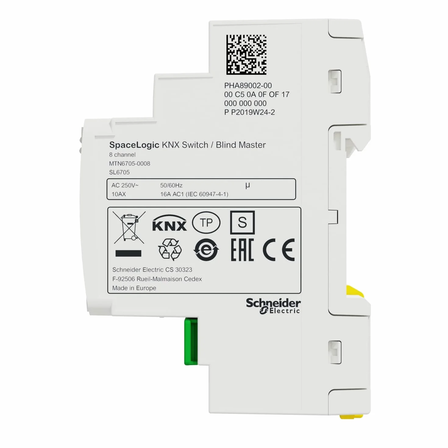 Schneider Electric - SpaceLogic KNX - Przełączanie migawki/roleta - 8 wyjść 10AX/16AC1 - Master - MTN6705-0008