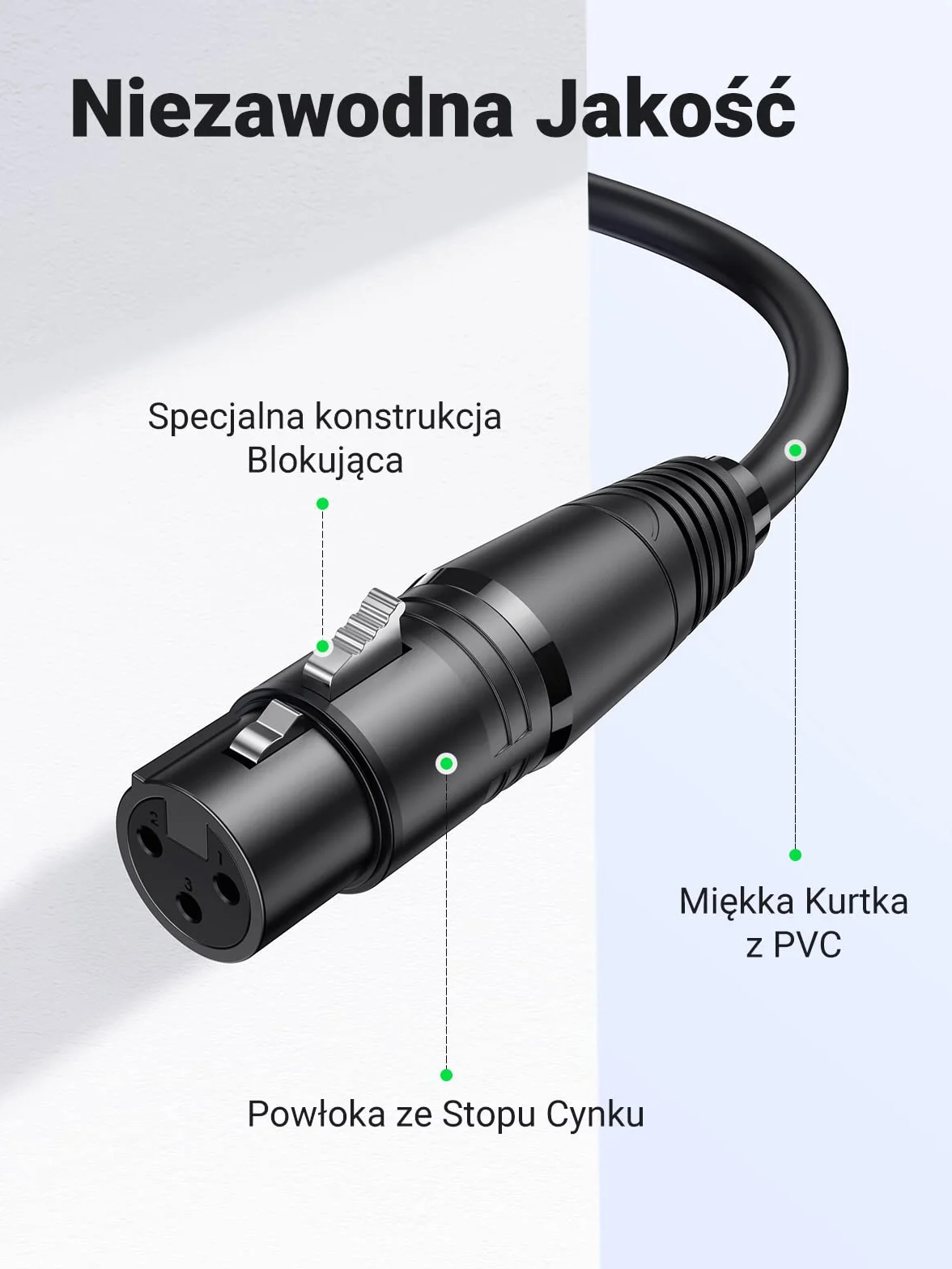 UGREEN Kabel XLR Kabel Mikrofonowy (3M)