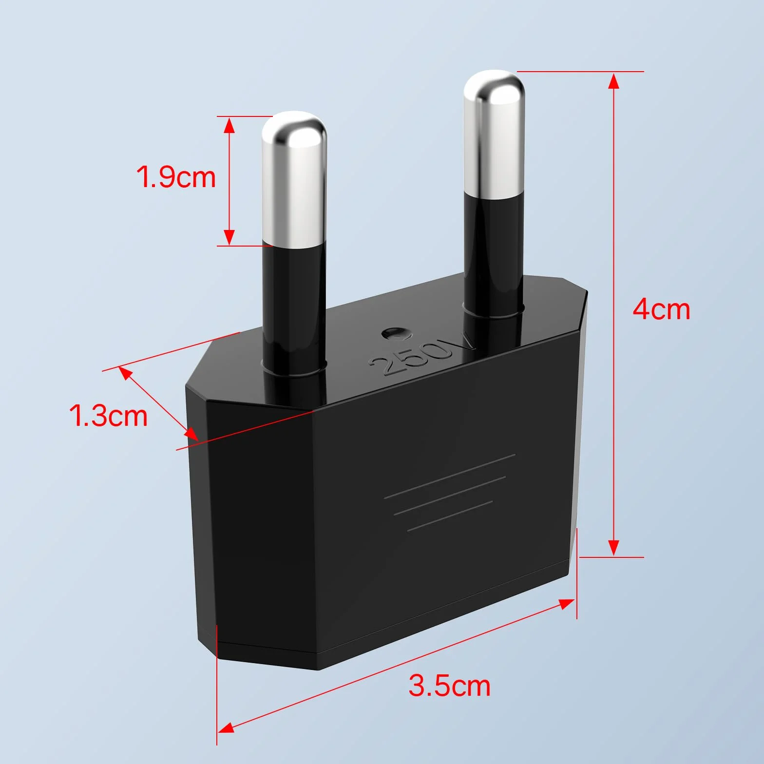 VIEVRE Adapter US na UE, 2 piny, wtyczka USA, Niemcy, Ameryka, Meksyk, Kanada, Egipt, Hiszpania, adapter do UE, USA adapter do gniazdka (czarny)