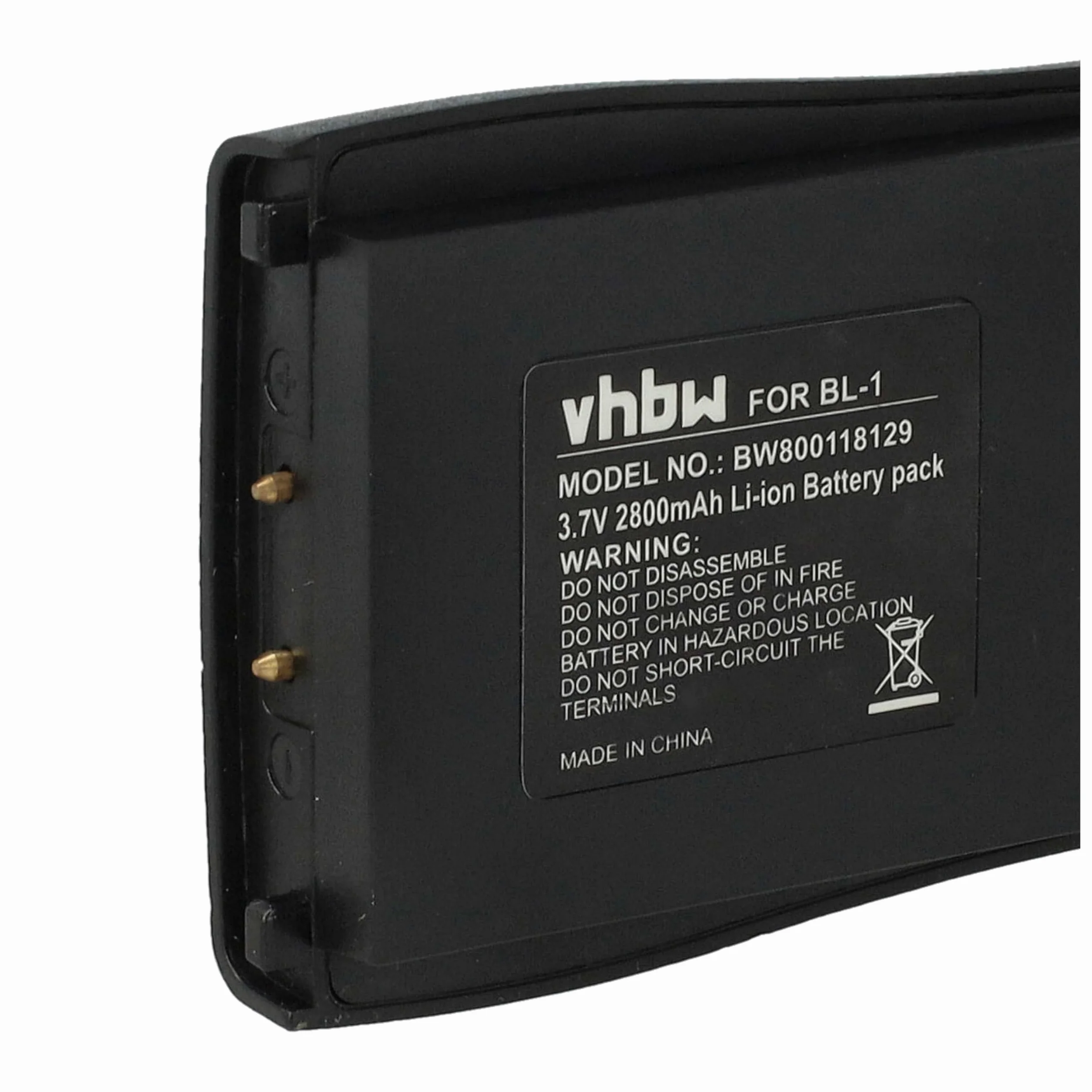 vhbw 5 x akumulator kompatybilny z Baofeng H777, BF-666S, BF-777S, BF-888S, krótkofalówka (2800 mAh, 3,7 V, litowo-jonowa)