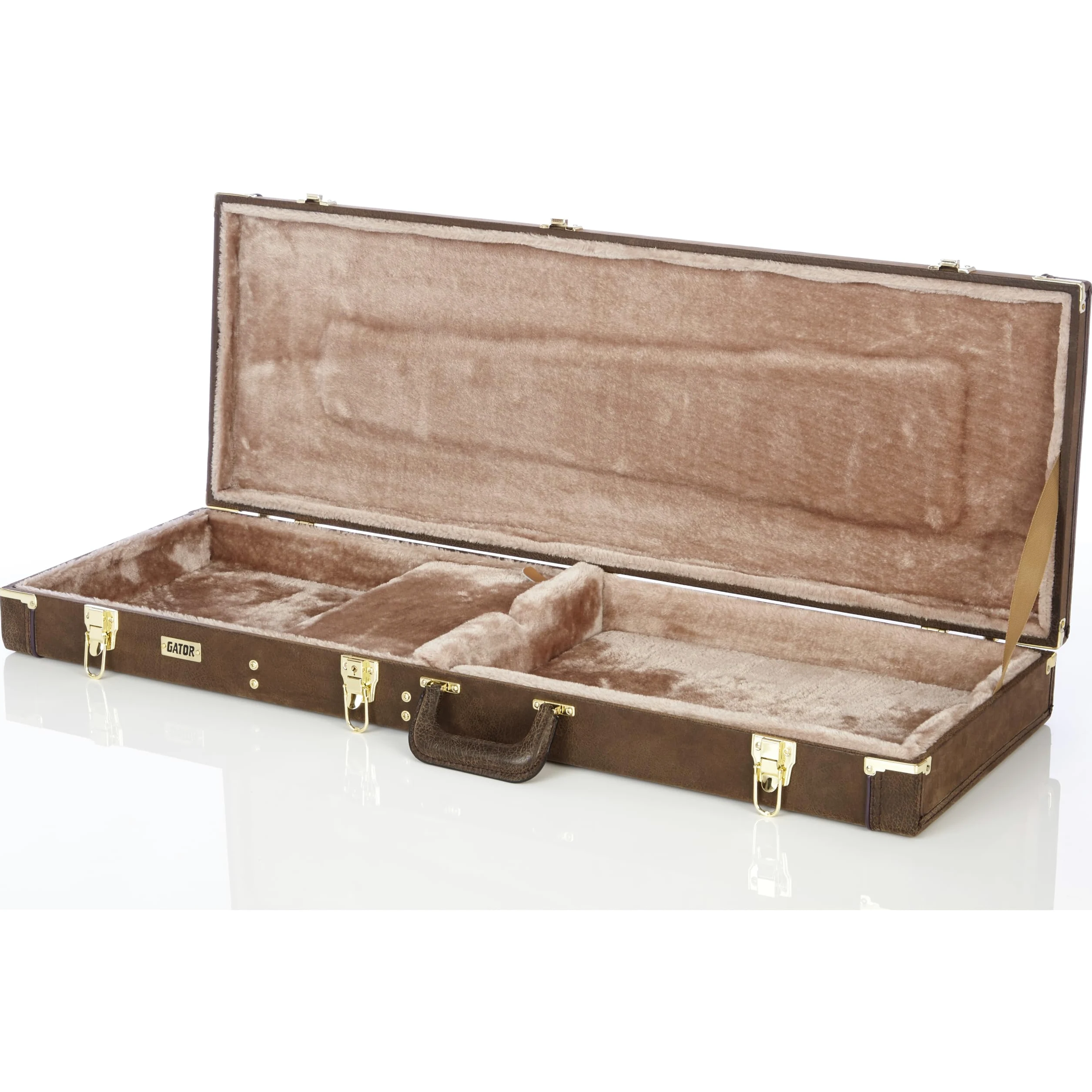Gator Cases Deluxe walizka na gitarę standardową elektryczną w stylu vintage, brązowa (GW-ELECT-VIN)