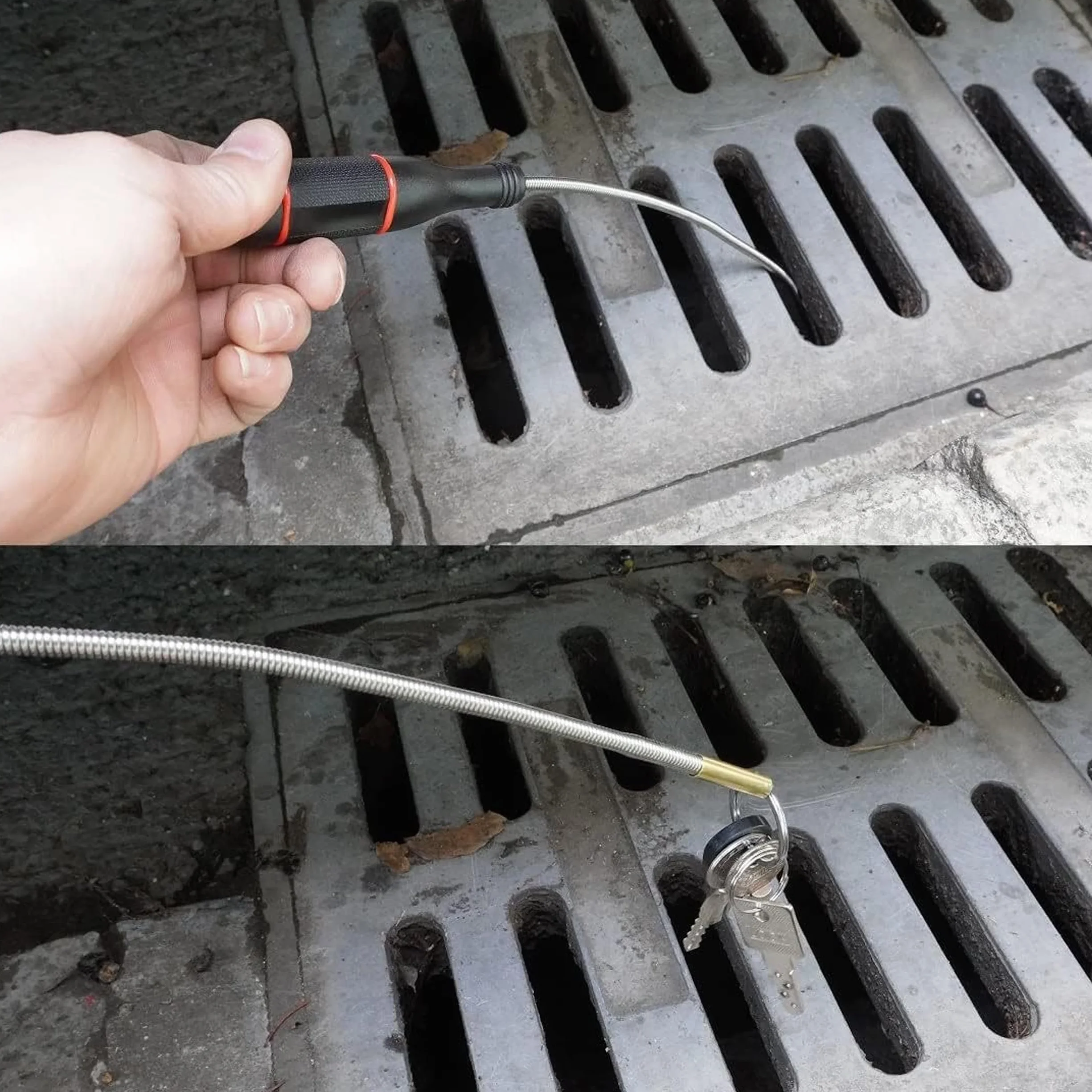 2 sztuki podnośnika magnetycznego, 60 cm mocny pręt magnetyczny, elastyczny podnośnik magnetyczny Przenośny chwytak z magnetem z elastycznym wysięgnikiem