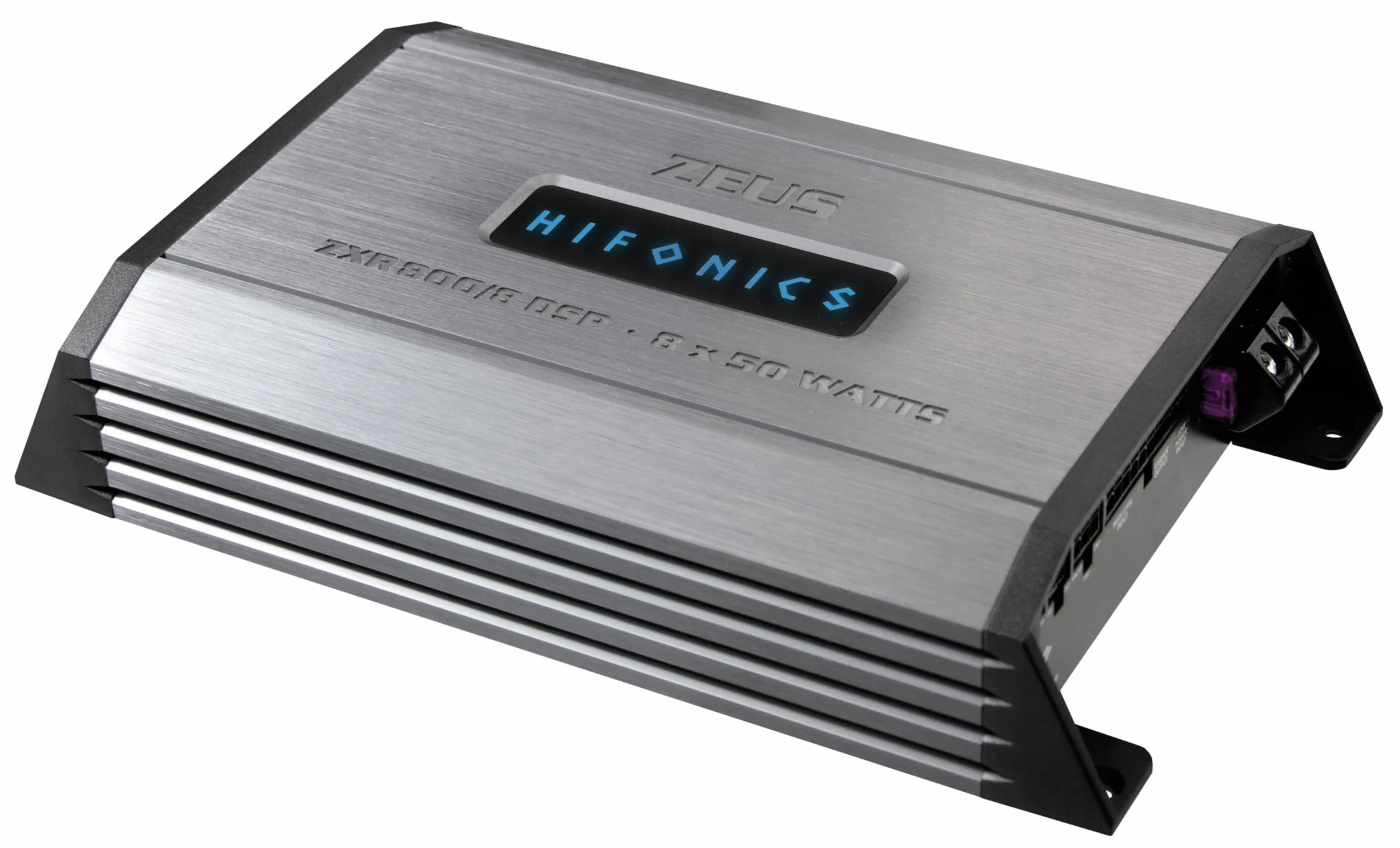 HiFonics ZXR800/8DSP 10-kanałowy wzmacniacz HiFi, 8-kanałowy wzmacniacz HiFi, Bluetooth 5.0, złącze MX-Connect, kompatybilny z adapterami Plug & Play do wielu typów pojazdów