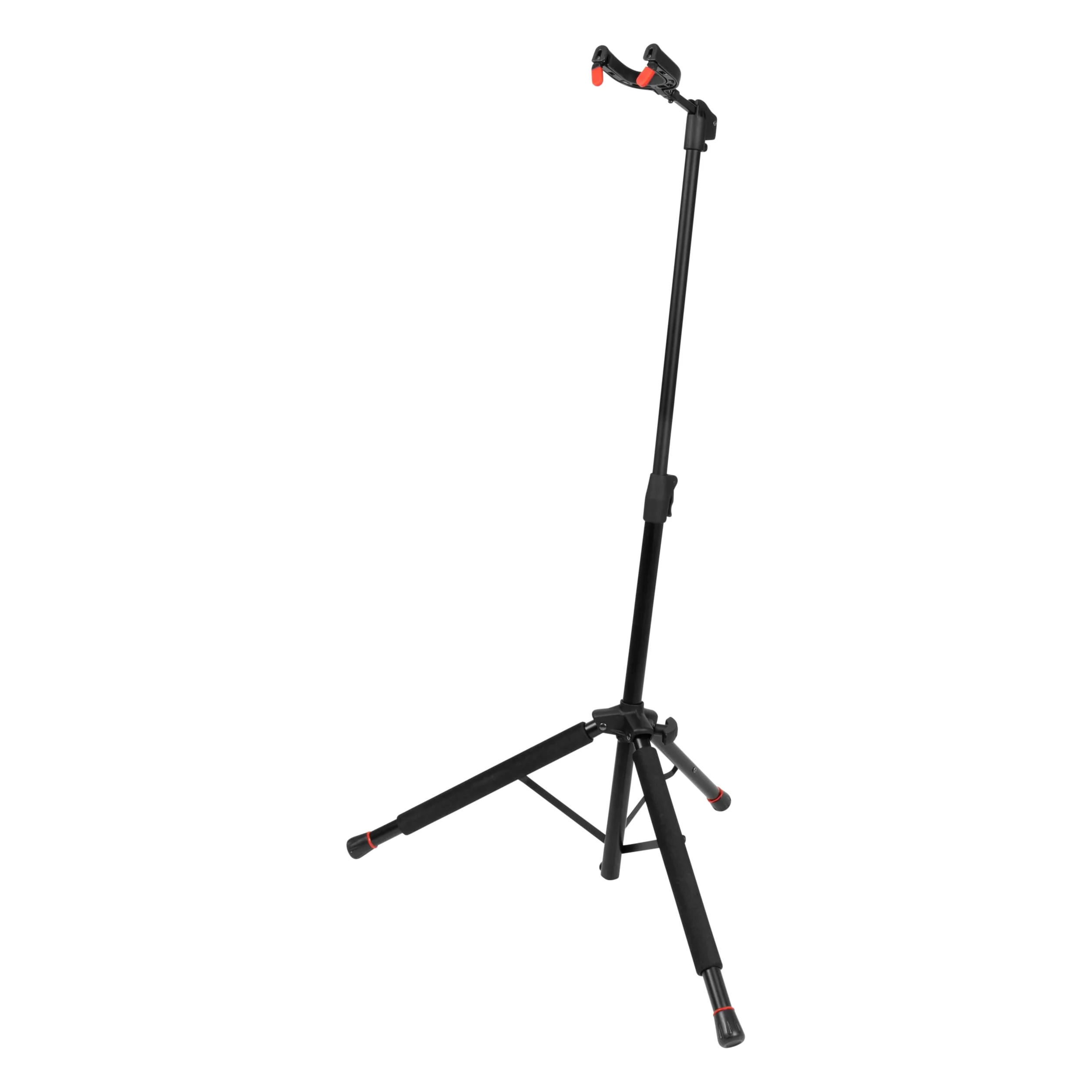 Gator Frameworks Wiszący stojak na gitarę z samoblokującym się jarzmem i wyściełanymi nogami statywu, pasuje do większości gitar elektrycznych, akustycznych i basowych (GFW-GTR-1700)