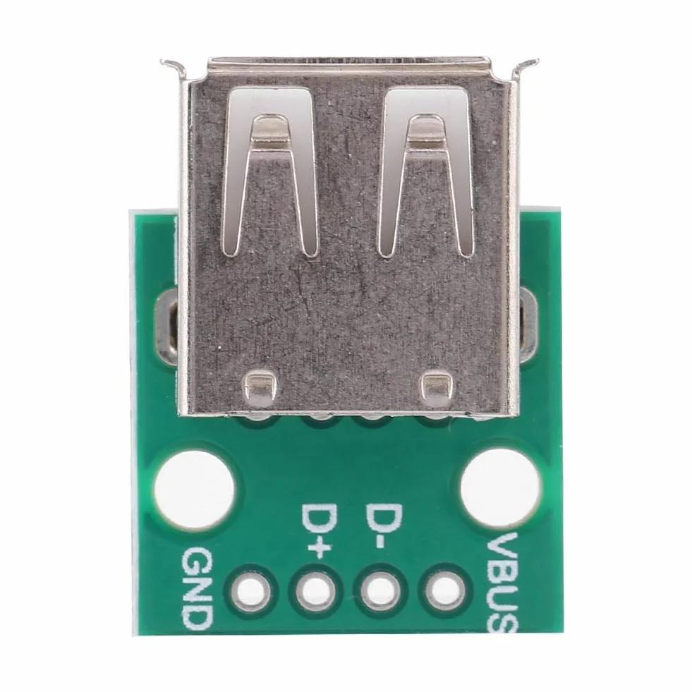 10 stücke USB zu DIP Adapter 2,54mm Pitch Typ A Buchse Breakout Board PCB Konverter Modul