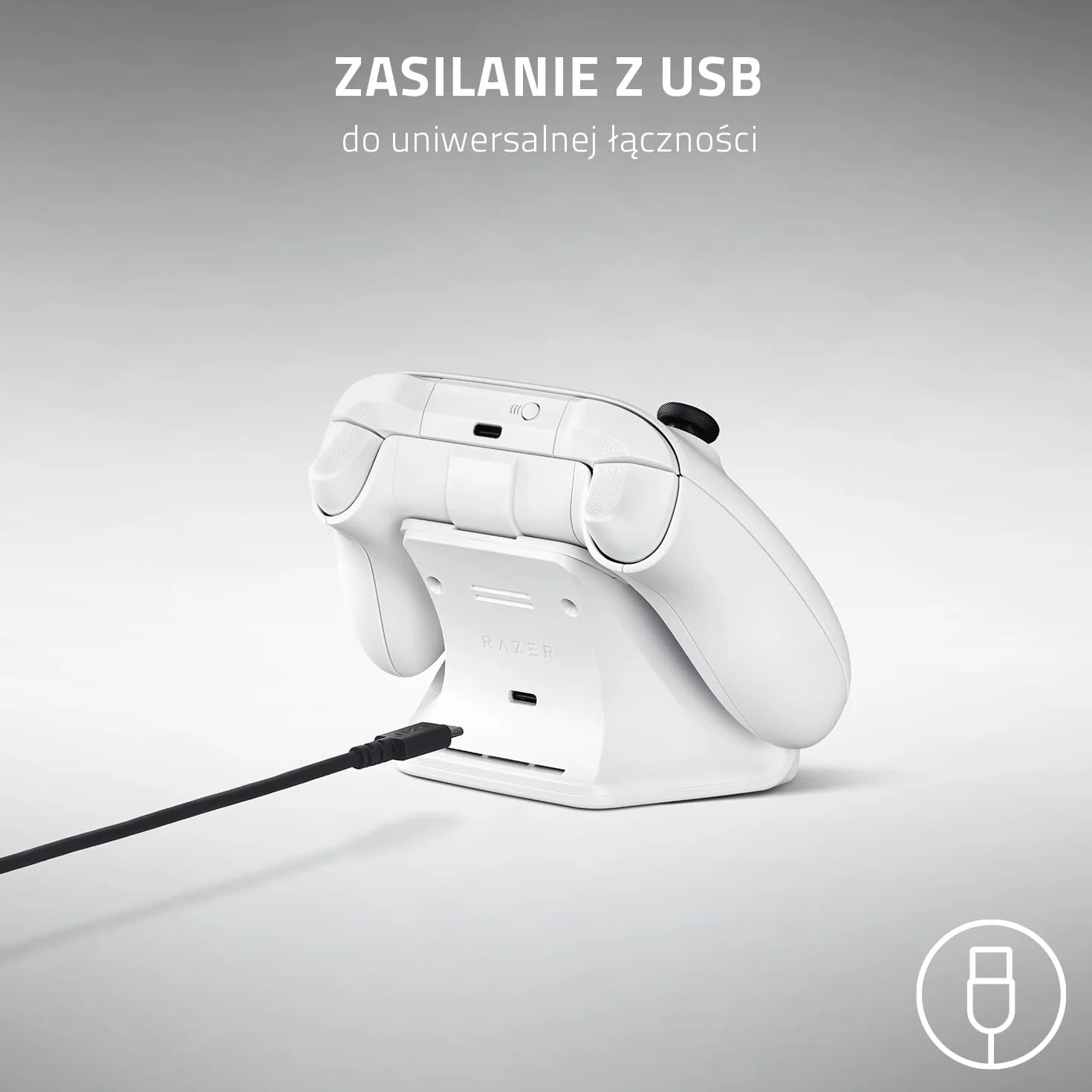 Razer Uniwersalny Stojak Do Szybkiego Ładowania - Ładowarka Kontrolerów Xbox (Magnetyczny System Kontaktowy, Nawigacja Jedną Ręką)