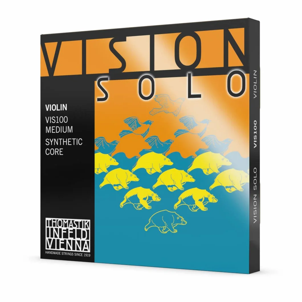 Thomastik-Infeld - Vision Solo - VIS100 - Zestaw 4 strun (D Alu) - 4/4 - Owijana aluminium - Napięcie 23kp/50.6lbs