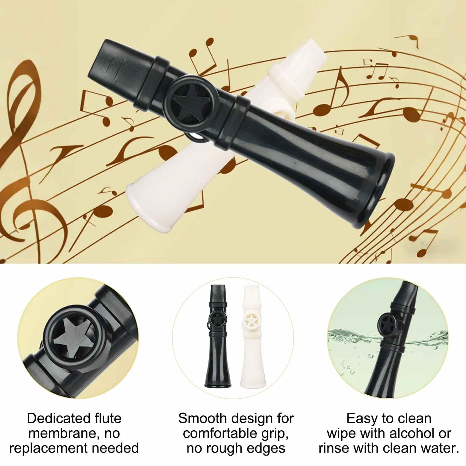 Kazoo Instrument instrument muzyczny dla dzieci i dorosłych – lekki i przenośny instrument muzyczny do ust – łatwy do zabawy w podróży, na święta i akompaniament śpiewu
