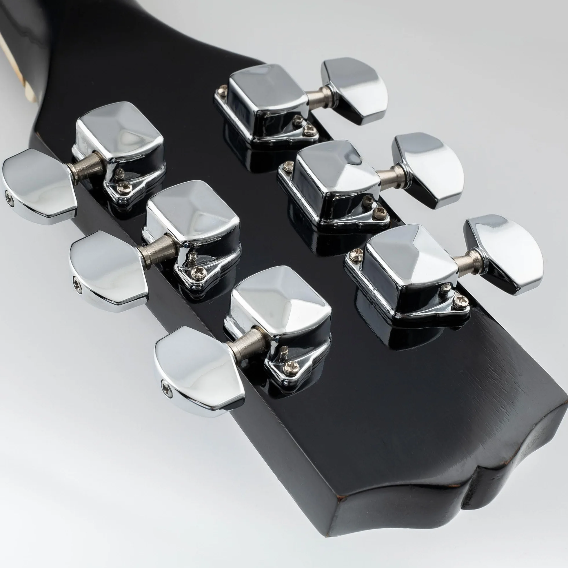 Musiclily Pro 3L+3R Klucze Gitaryowe Półzamknięte Tunery Kołki do Strojenia do Gitary Elektrycznej Akustycznej, Chrom