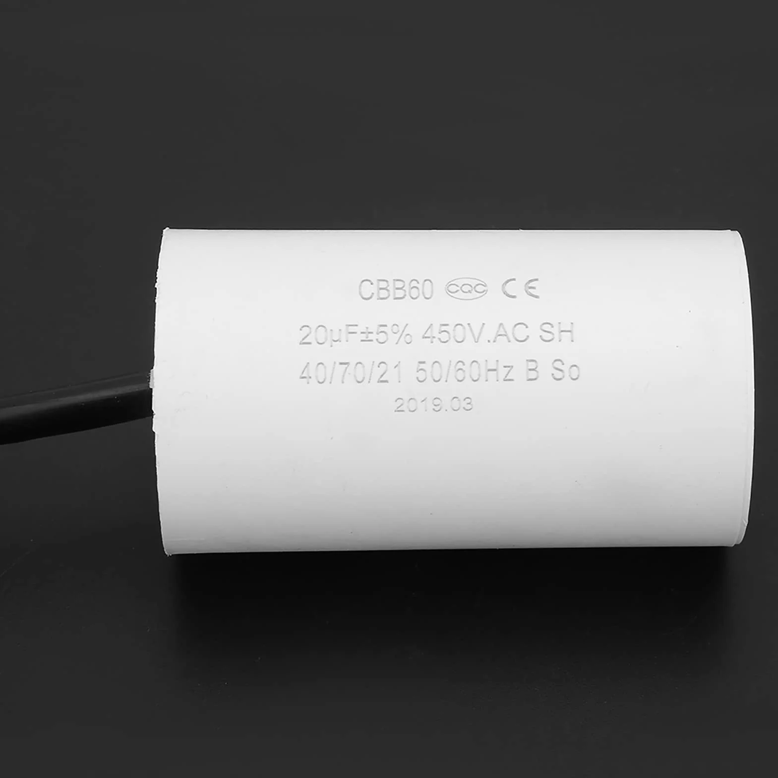 Kondensator rozruchowy Kondensator Silnik CBB60 450V 20uF Kondensator Microfarad z przewodem przewodowym