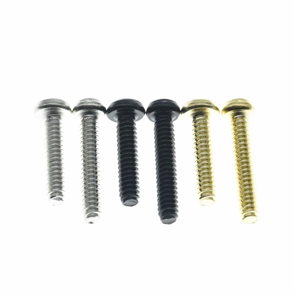 KAISH 20 sztuk wkrętów montażowych ze stali nierdzewnej American #6-32 3-drożny / 5-drożny przełącznik do Stratocaster/Telecaster Black