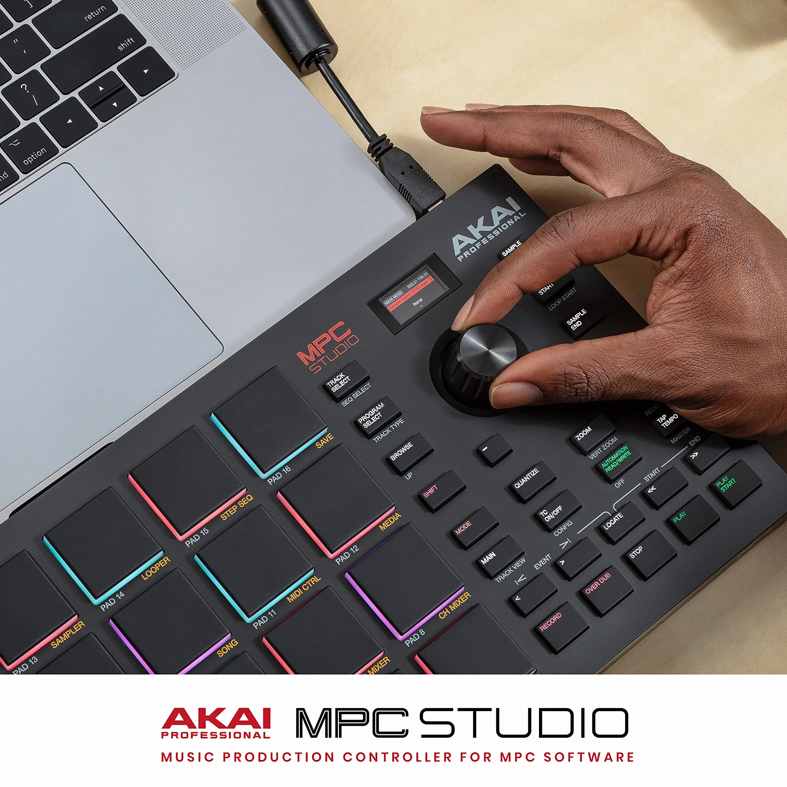 Akai Professional MPC Studio Kontroler MIDI Beat Maker 16 podkładek RGB czułych na siłę nacisku