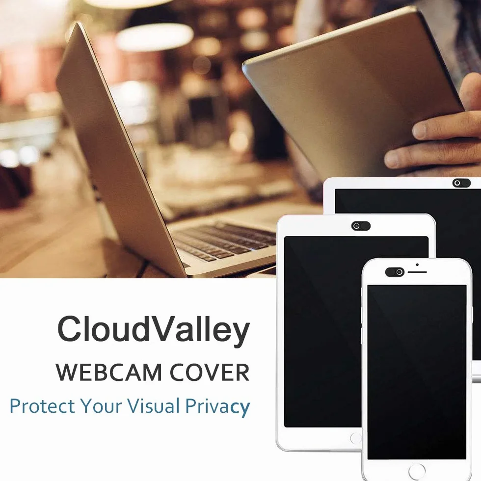 Cloudvalley Pokrowiec na Kamerę Internetową, 3-Pak, Czarny