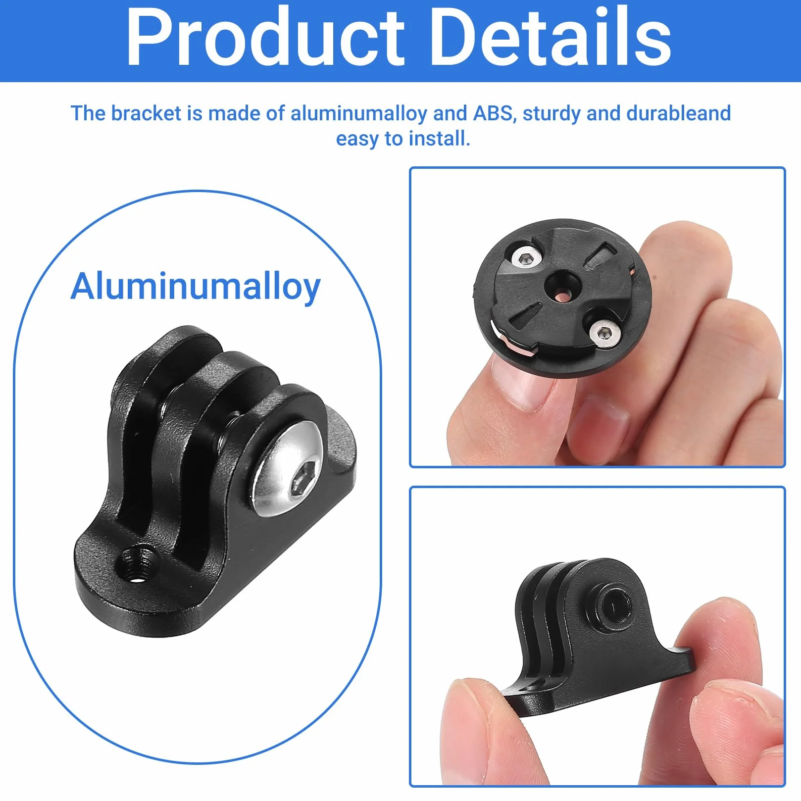 1 Komplet Uniwersalny Uchwyt Rowerowy do i Garmin, Adapter do Kamery Sportowej i Komputera Rowerowego, Kompatybilny z Garmin Edge (Rozstaw Otworów 22-24mm)