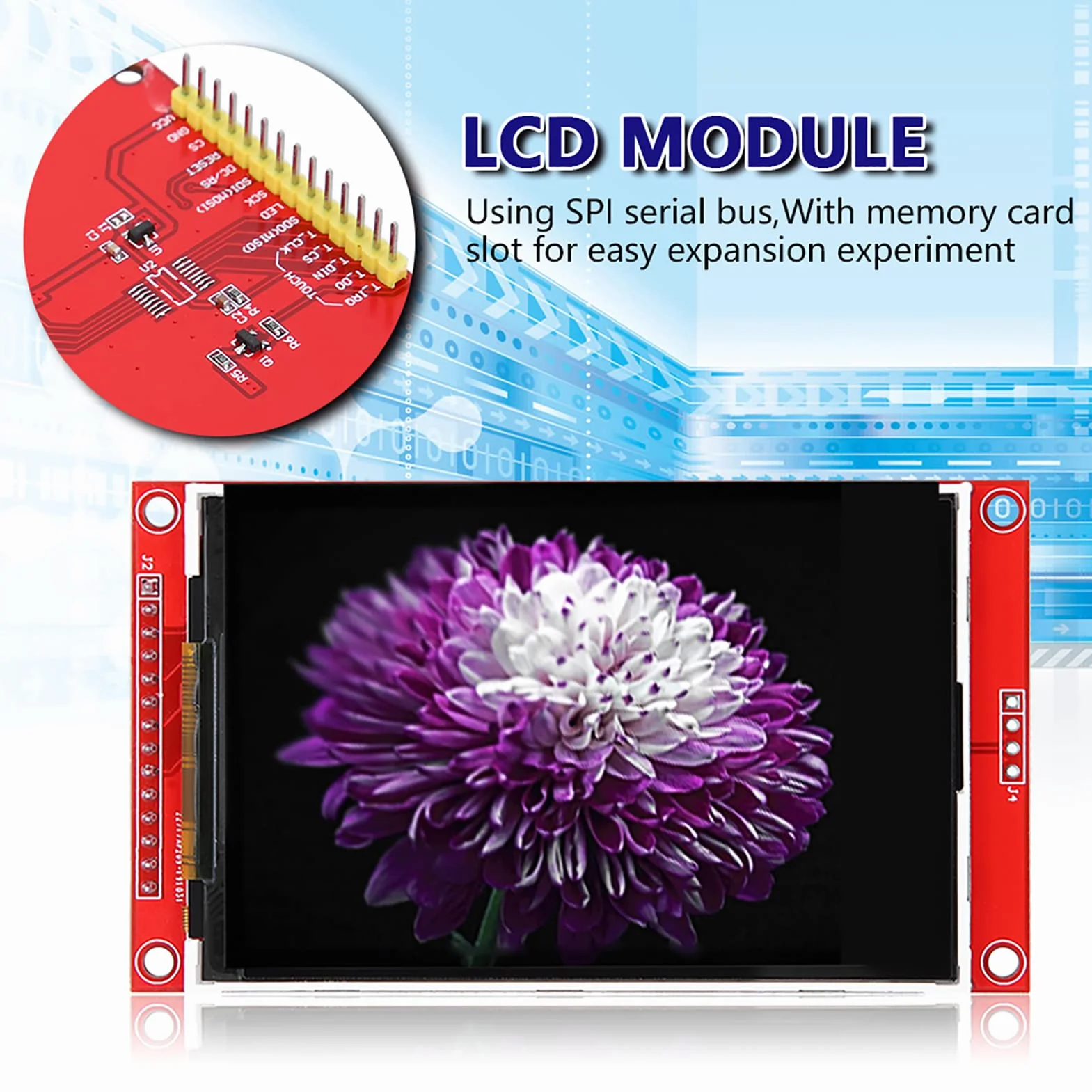 Moduł Ekranu LCD, moduł Ekranu LCD, Obszar AA 1,9 X 2,9 Cala TFT 3,5 Cala SPI Serial 480 X 320 Pikseli ILI9488 Układ Sterownika 4-przewodowy SPI, Wyświetlacze LCD