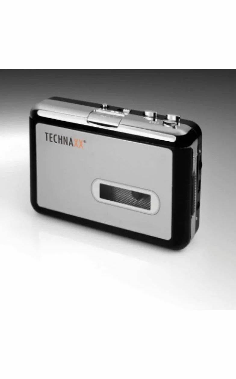 Technaxx DigiTape DT-01 cyfrowe urządzenie do konwersji kaset audio, czarny/srebrny – digitalizacja starych kaset audio!