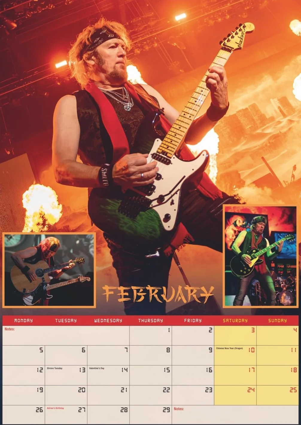 Iron Maiden Posterkalender 2025: Das war Ein Jahr mit Edward the Head für alle Fans der New Wave of British Heavy Metal. Wandkalender. 29,7 x 42 cm. Hochformat