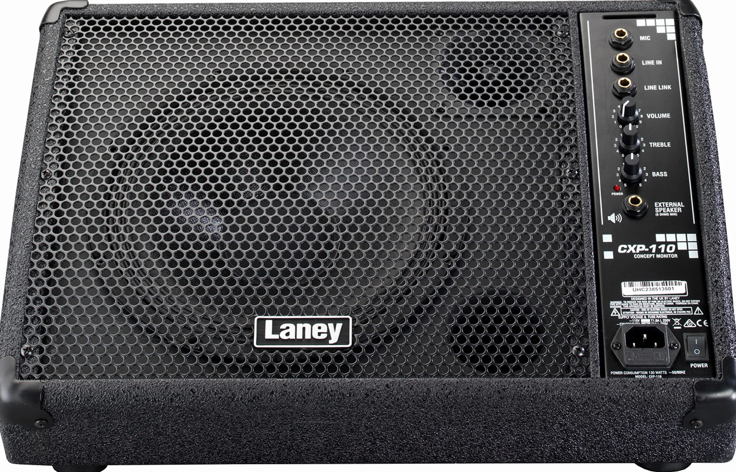 Laney CONCEPT Series CXP-110 - aktywny monitor sceniczny, 130 W, głośnik niskotonowy 25.4 cm, czarny