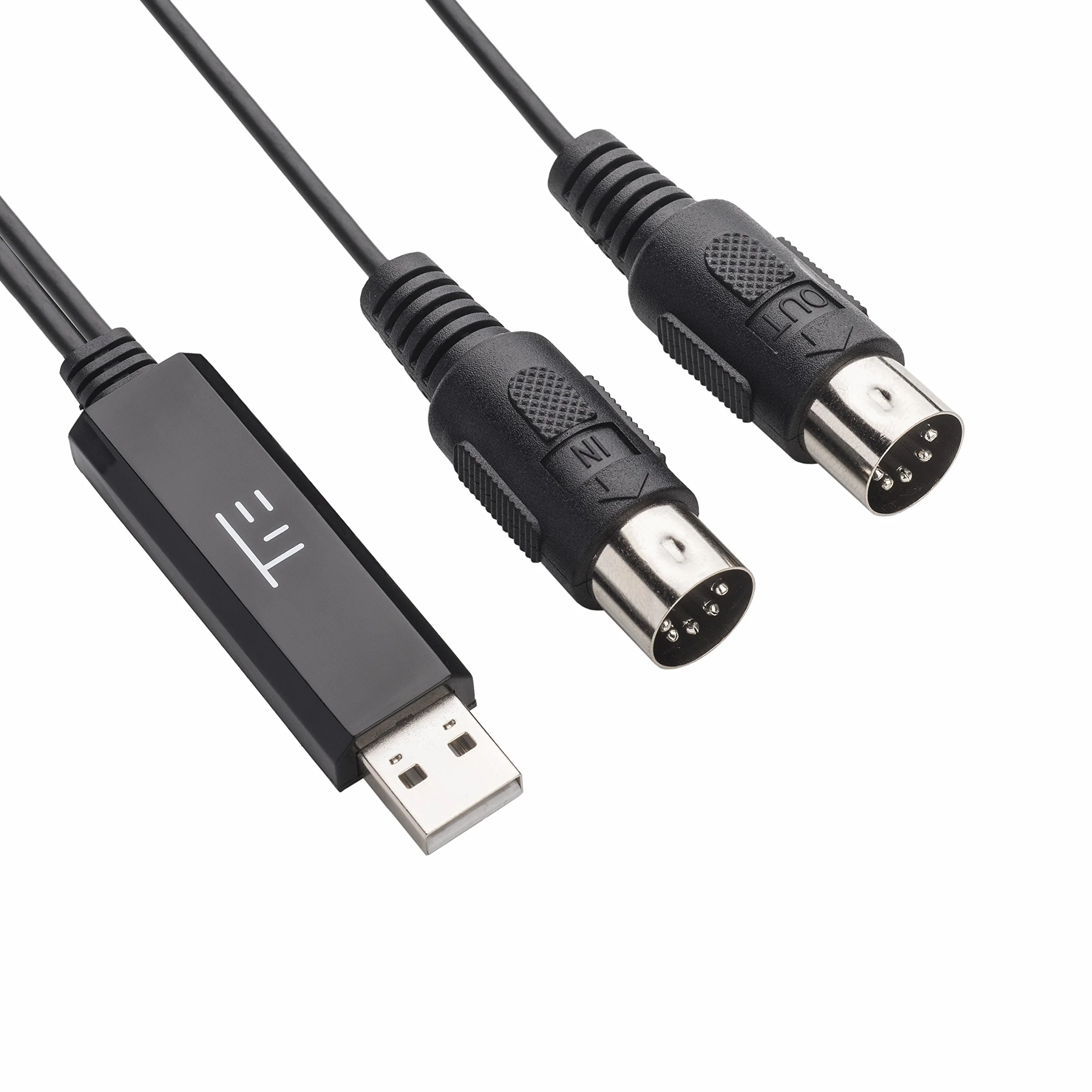 Tie Midi 1I1O Kabel Midi/Usb, Czarny, 2 metry