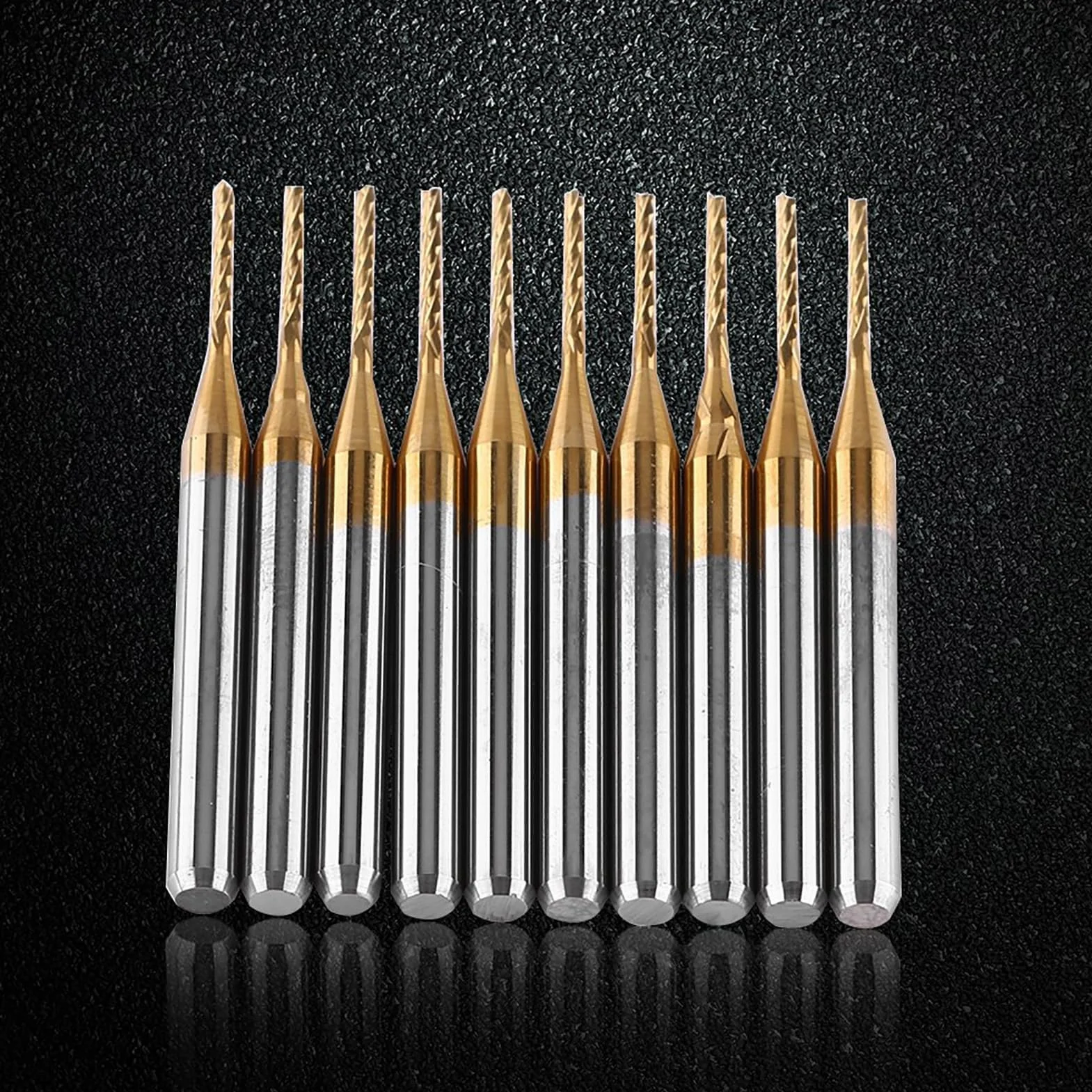 10 stücke Hartmetall Schaftfräser Coat Fräser Gravur Bits Rotary Grate Set 3,175mm x 1mm