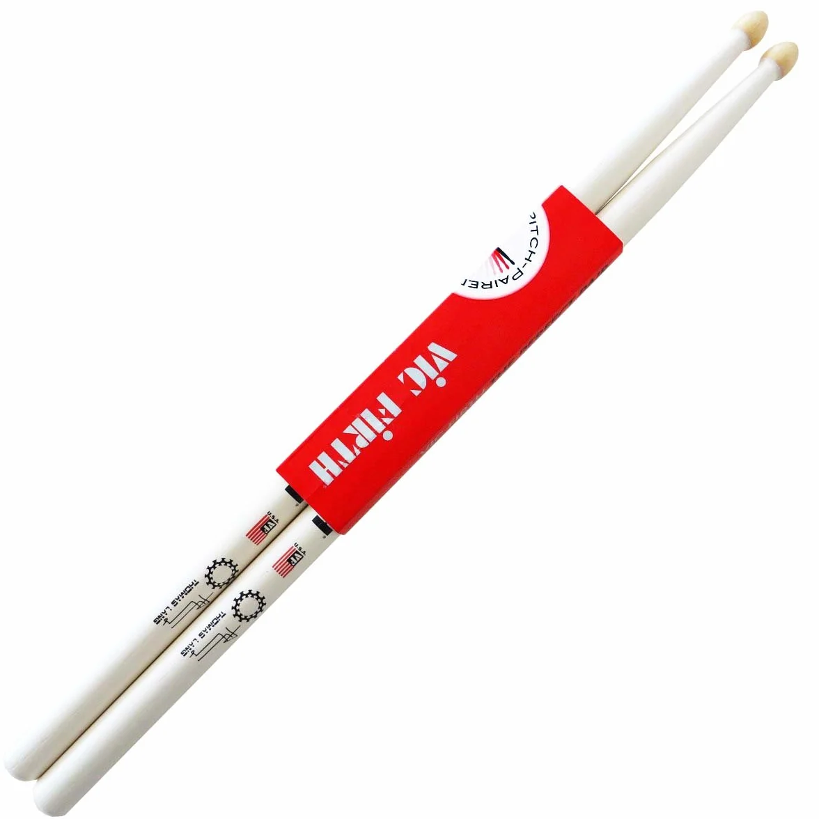 Vic FIrth - Pałeczki perkusyjne z serii Signature - Thomas Lang - drewniana końcówka - biała