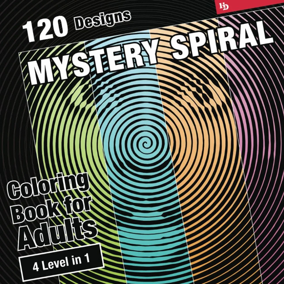 Mystery Spiral Coloring Book for Adults, from Easy to Extreme Fruitbowl: 120 Mixed Subjects, Color Inside the Lines to Reveal the Hidden Designs - Perfect for Relaxation and Stress Relief