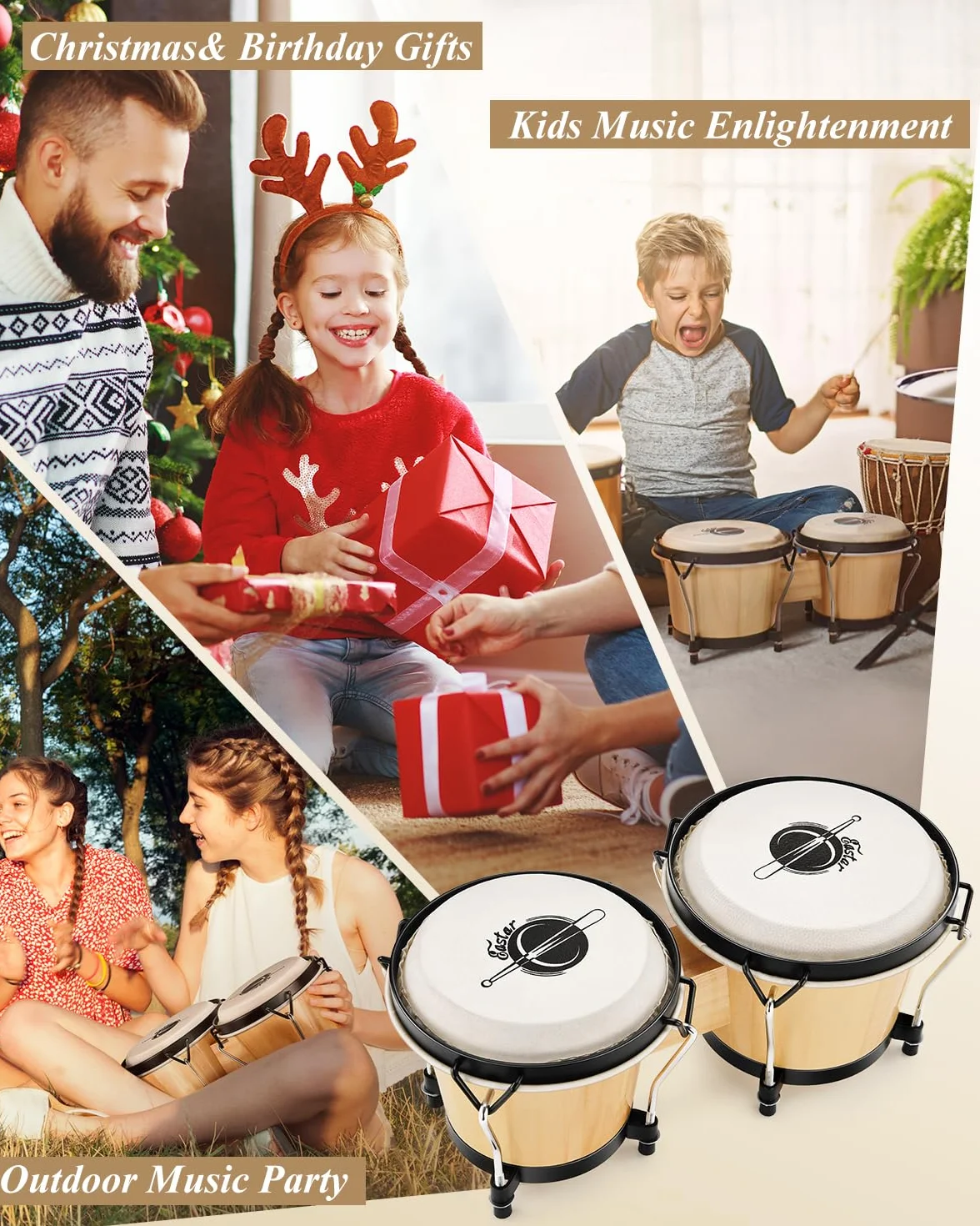 Eastar EBO-1 Wood 6+7 Bongo Drum