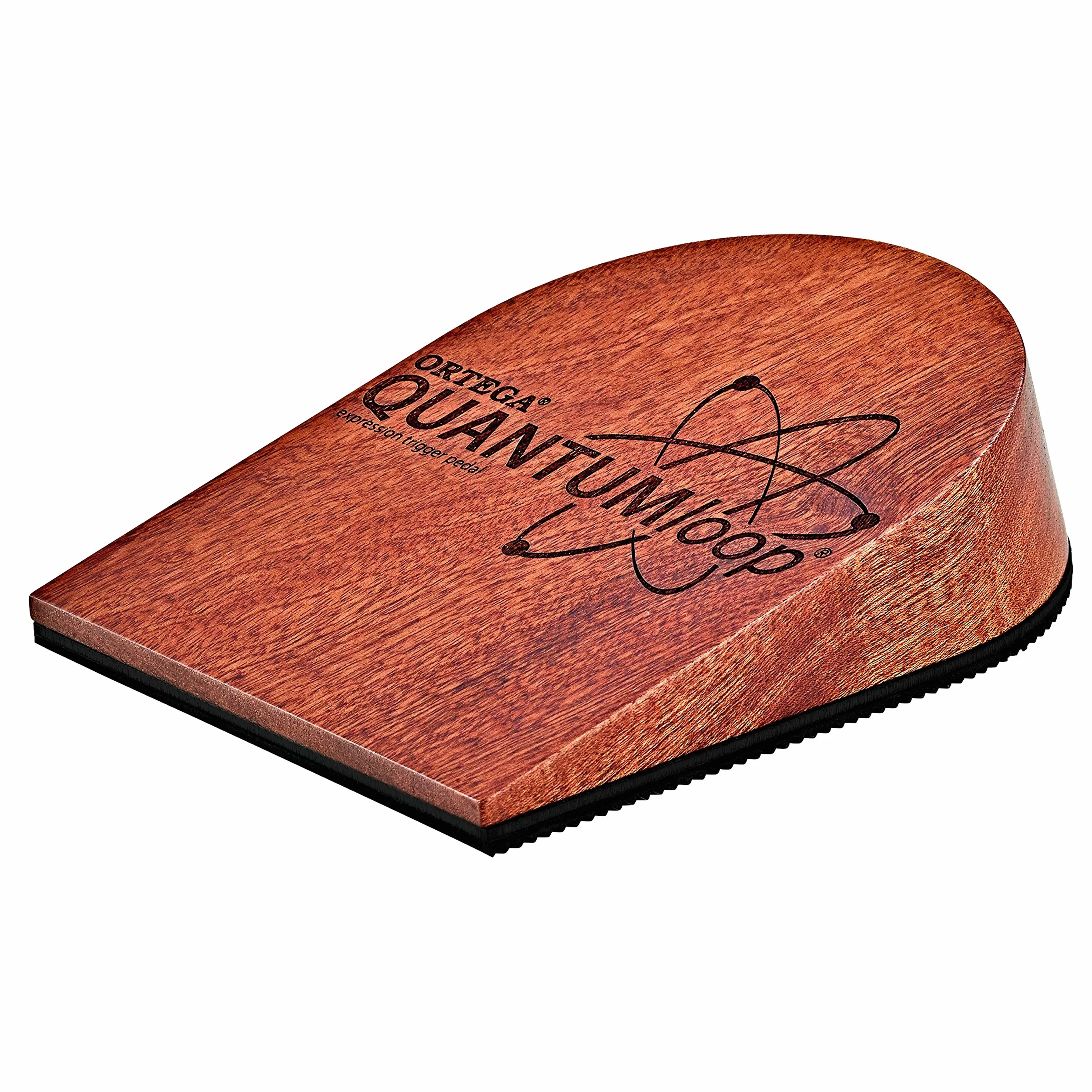 Ortega Guitars Cyfrowy Stomp Box – Expansion Trigger do Quantumloop – cyfrowy pedał efektów dla gitarzystów, piosenkarzy, autorów tekstów – pedał nożny z drewna mahoniowego, naturalny (QUANTUMexp)